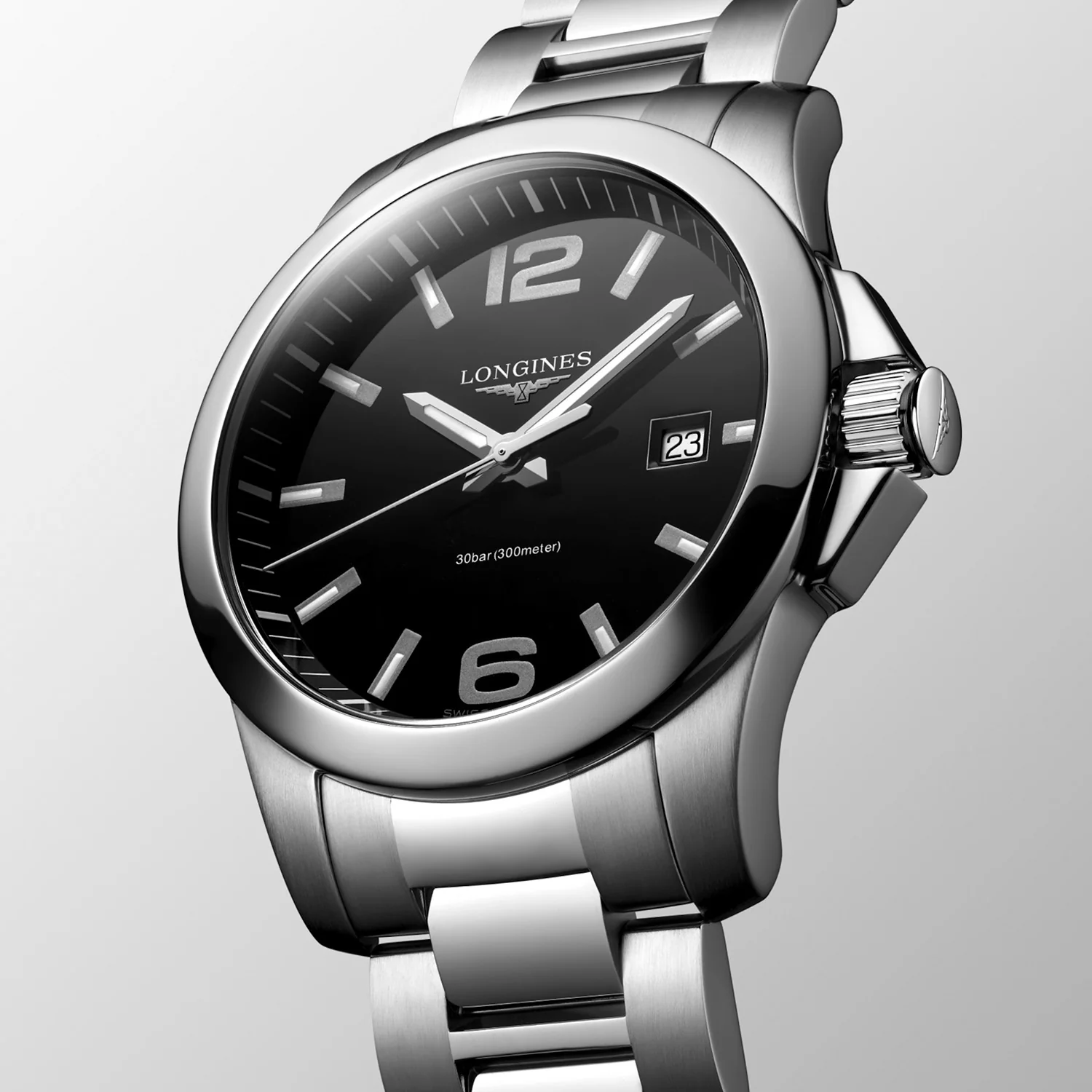 LONGINES - Conquest m. sort urskive, 41 mm - L37594586 - Image 3