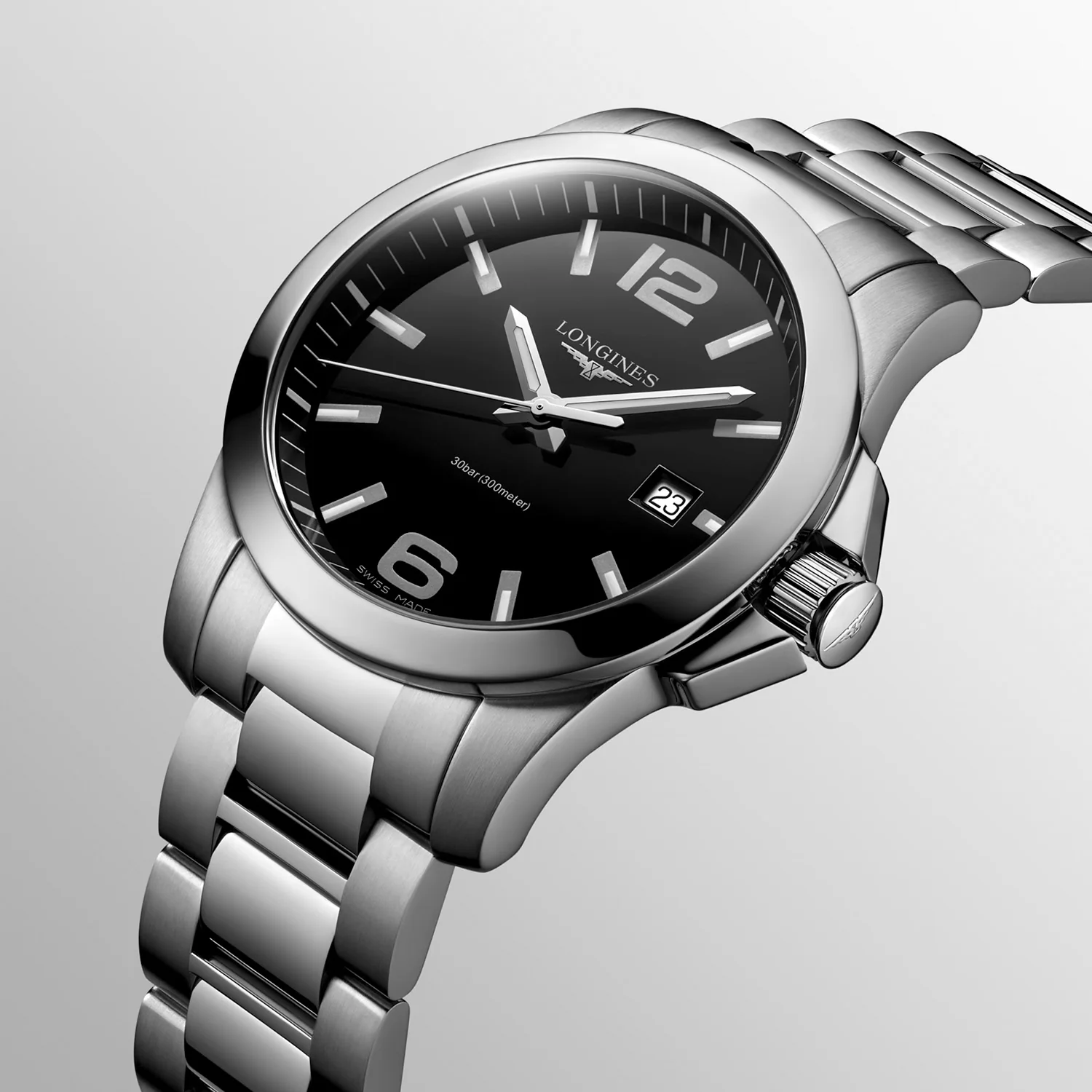 LONGINES - Conquest m. sort urskive, 41 mm - L37594586 - Image 6