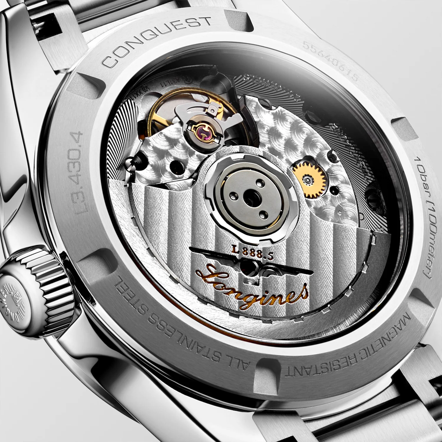 LONGINES - Conquest stål m. brun urskive, 34 mm - L34304626 - Image 4