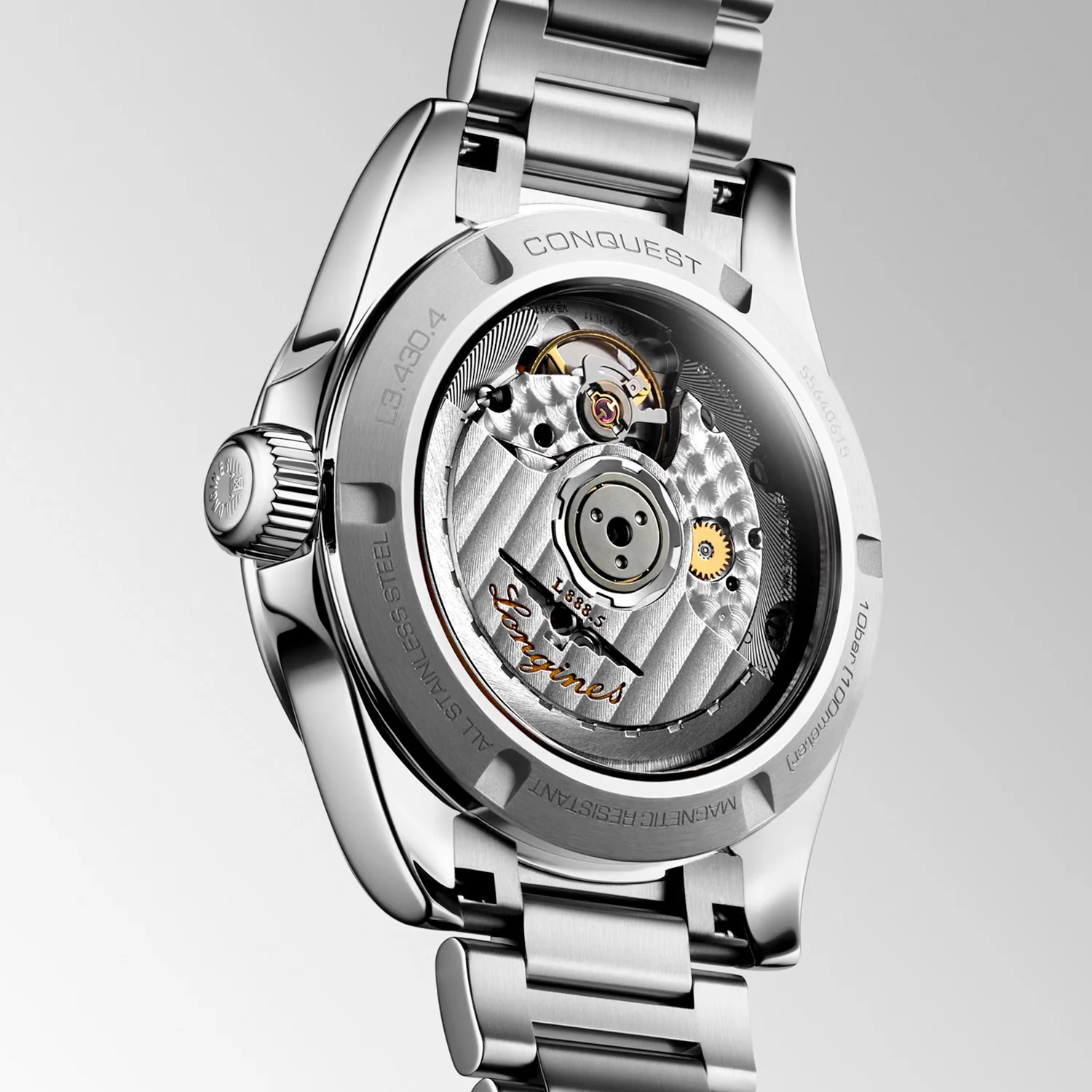 LONGINES - Conquest stål m. brun urskive, 34 mm - L34304626 - Image 6
