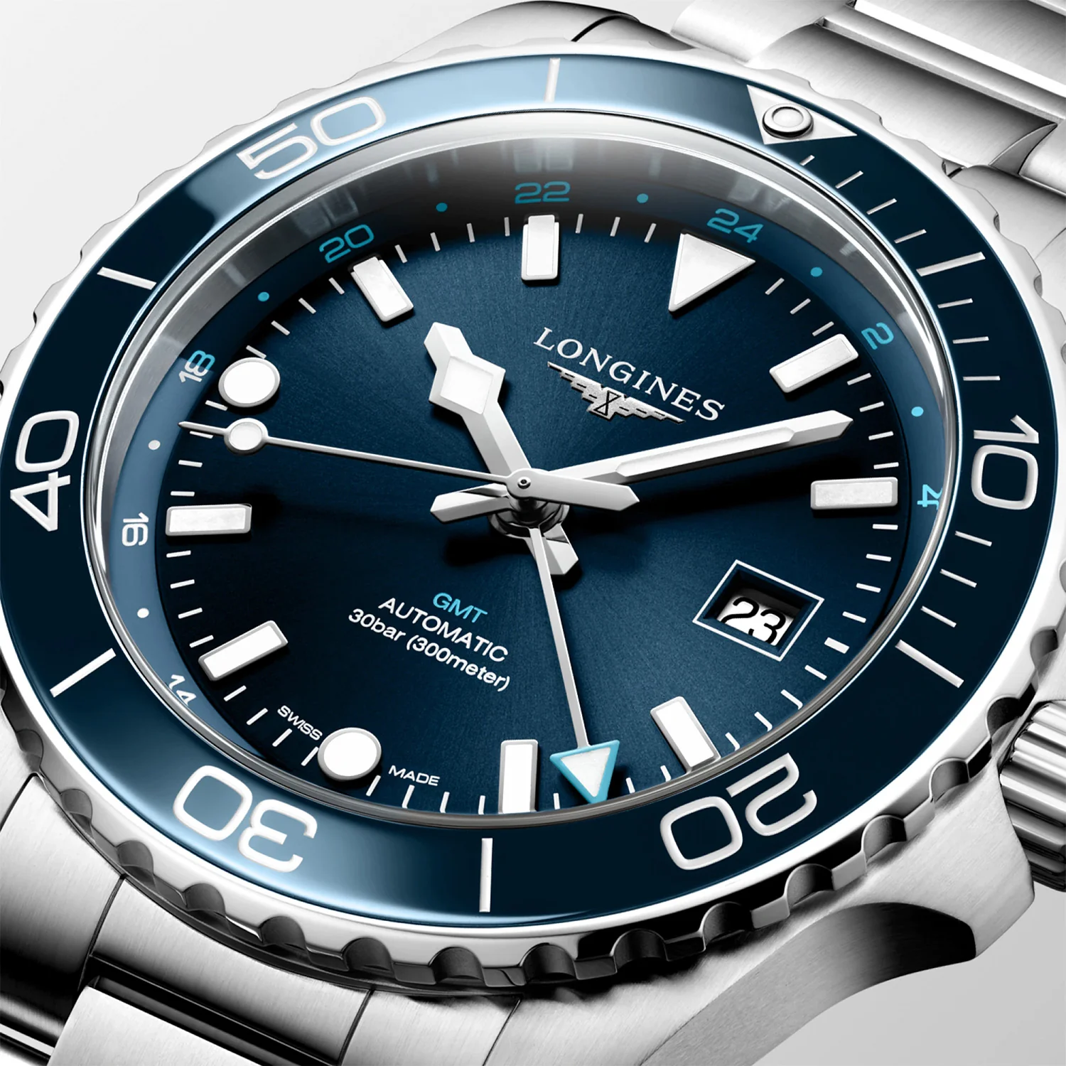 LONGINES - HydroConquest GMT m. blå urskive, 43 mm - L38904966 - Image 2