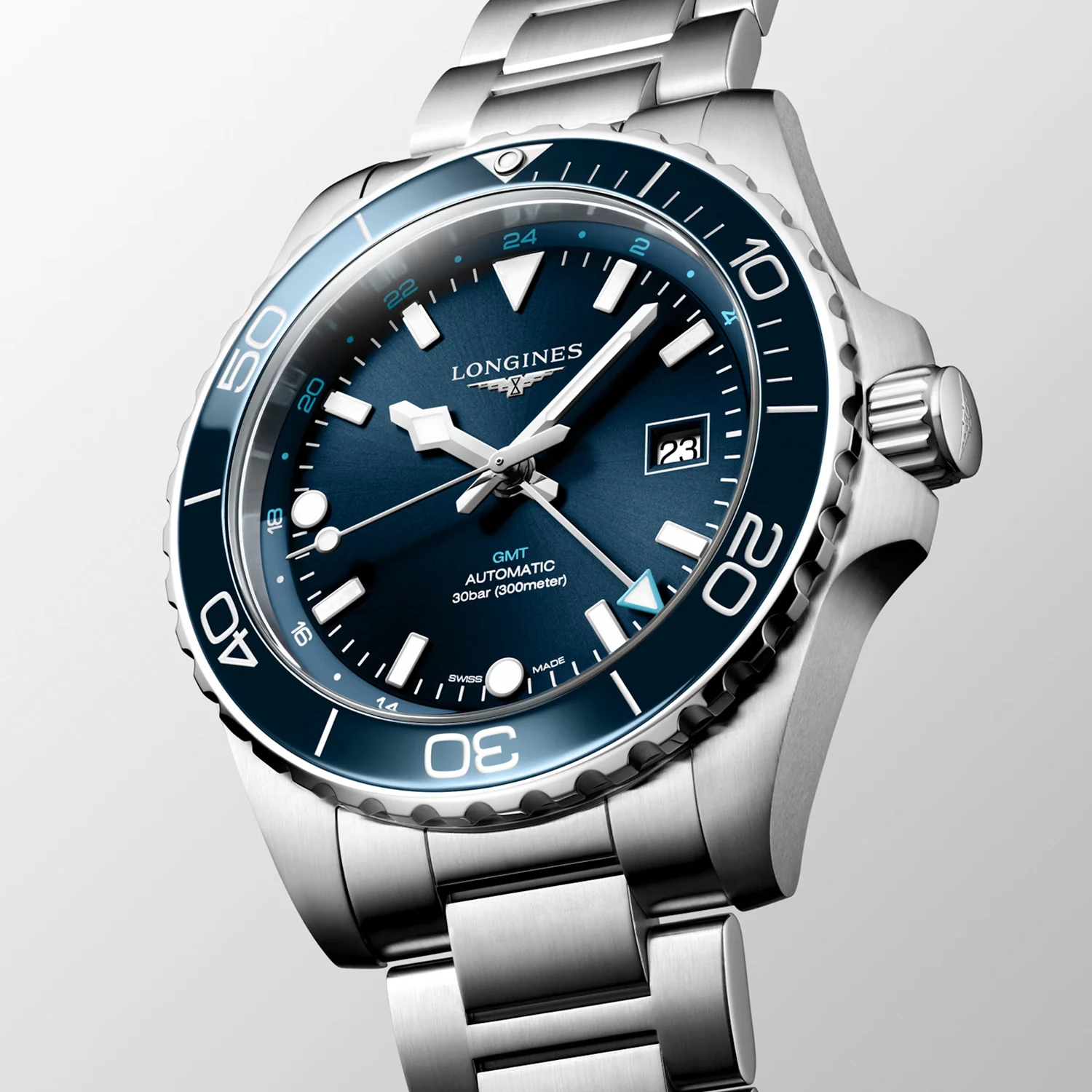 LONGINES - HydroConquest GMT m. blå urskive, 43 mm - L38904966 - Image 4