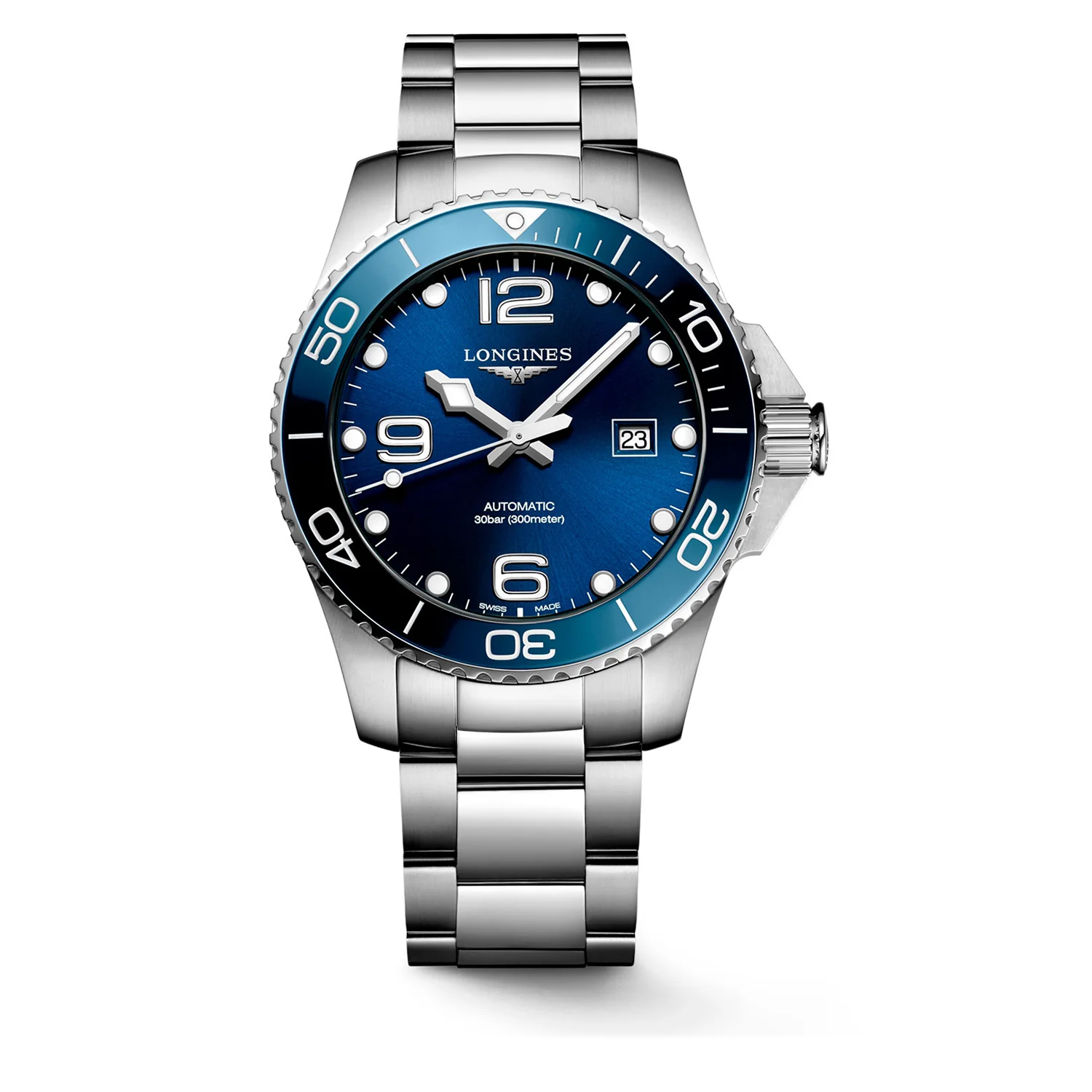 LONGINES - HydroConquest m. blå urskive, 43 mm - L37824966