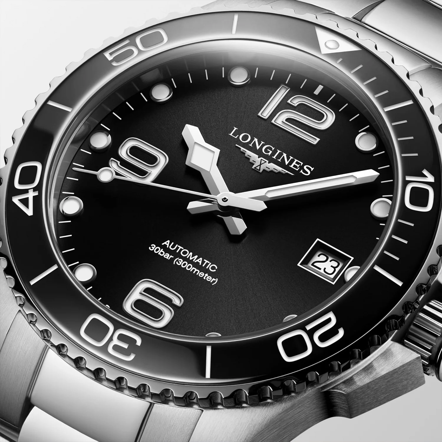LONGINES - HydroConquest m. sort urskive, 39 mm - L37804566 - Image 4