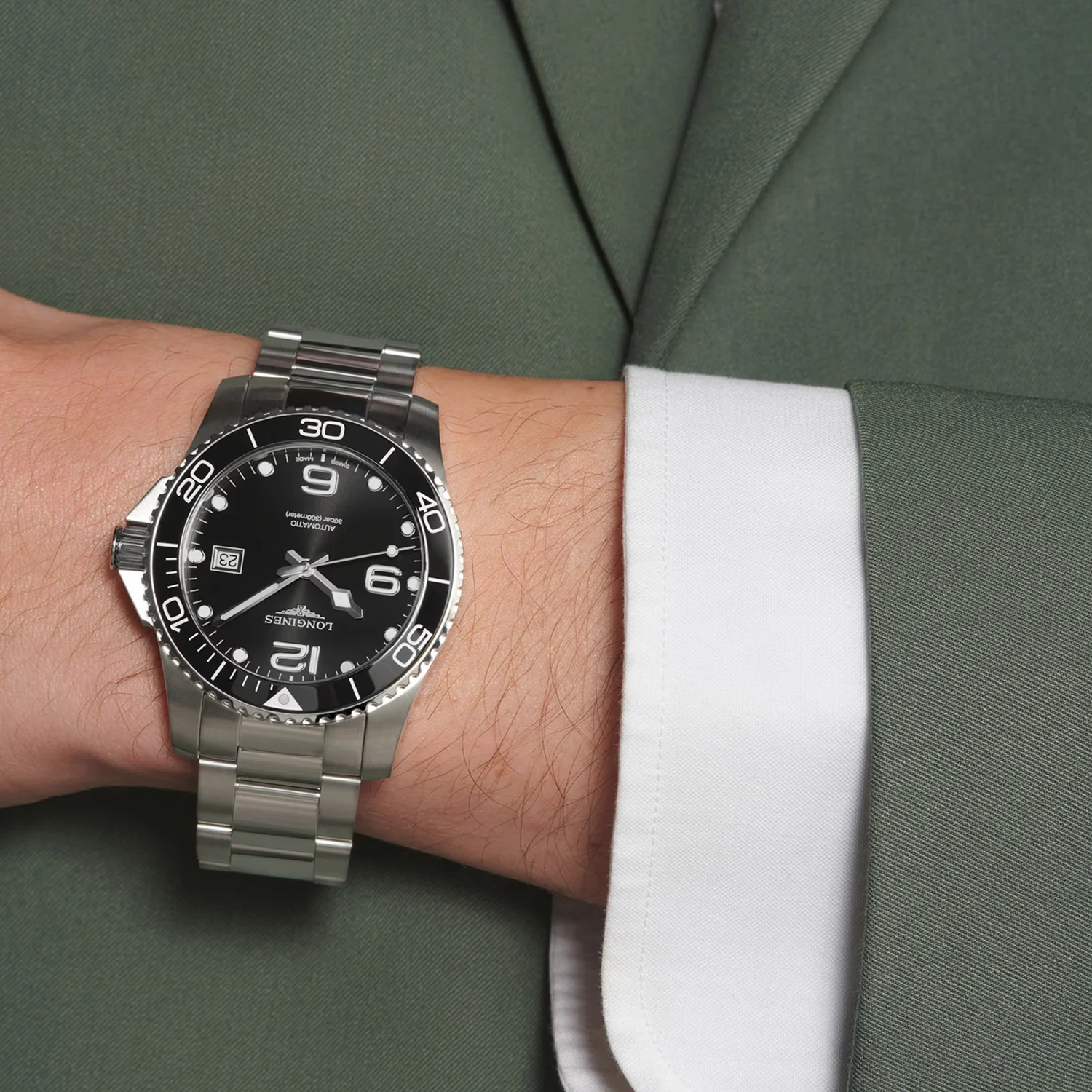 LONGINES - HydroConquest m. sort urskive, 41 mm - L37814566 - Image 6