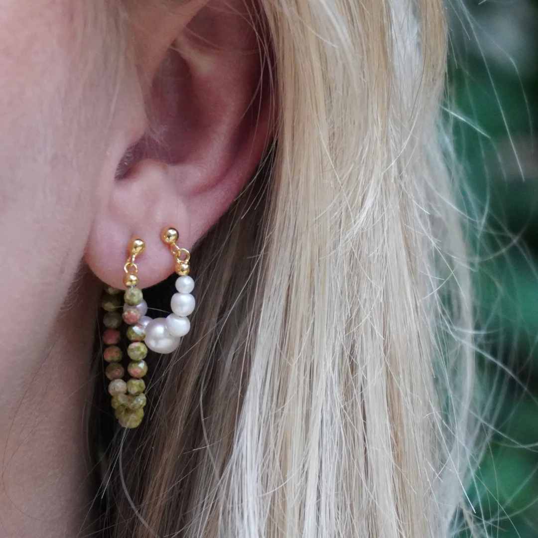 LuvaLu Jewellery - Camellia øreringe - Forgyldt sølv - Image 3