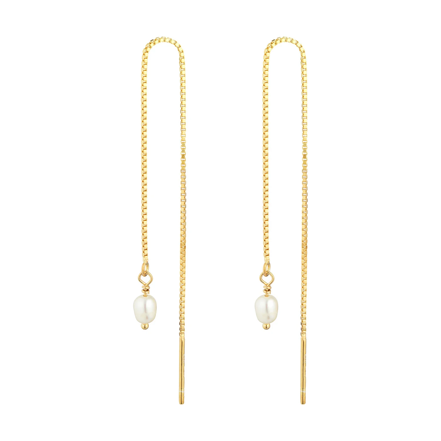 LuvaLu Jewellery - Cannes ørekæder - forgyldt sølv