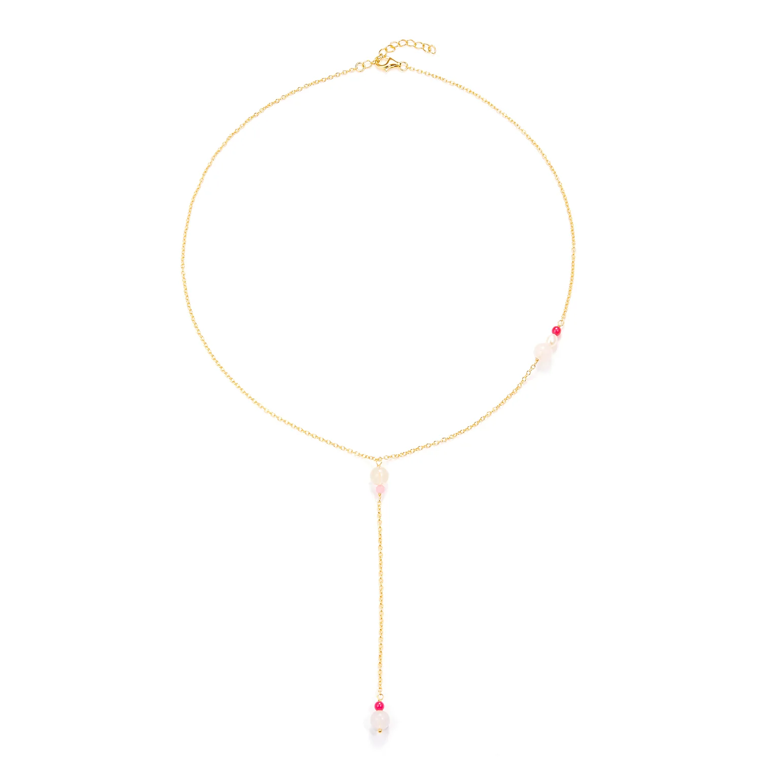 LuvaLu Jewellery - Carnation halskæde, 42+3 cm - Forgyldt sølv