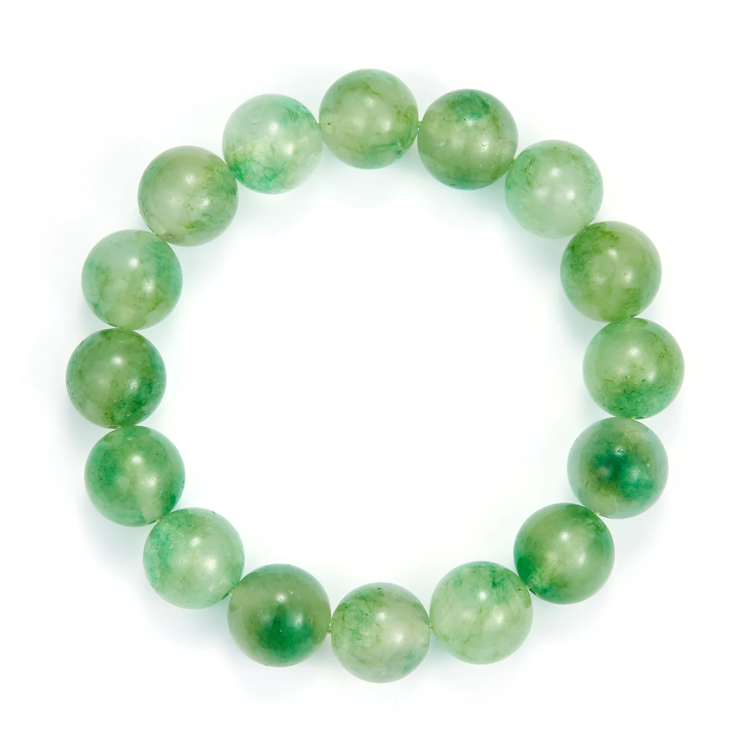LuvaLu Jewellery - Celeste Green armbånd, 12 mm/17 cm - Elastik