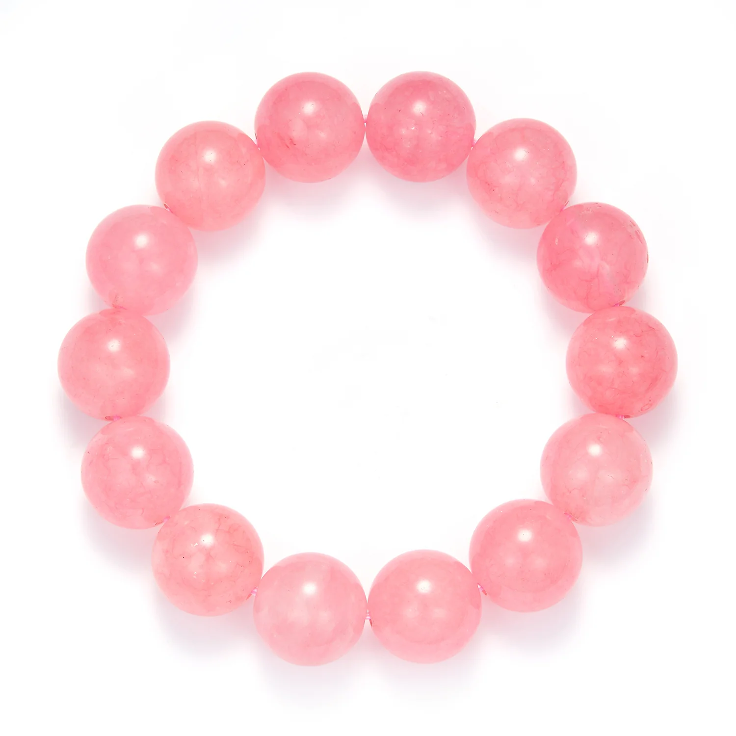 LuvaLu Jewellery - Celeste Pink armbånd, 14 mm/17 cm - Elastik