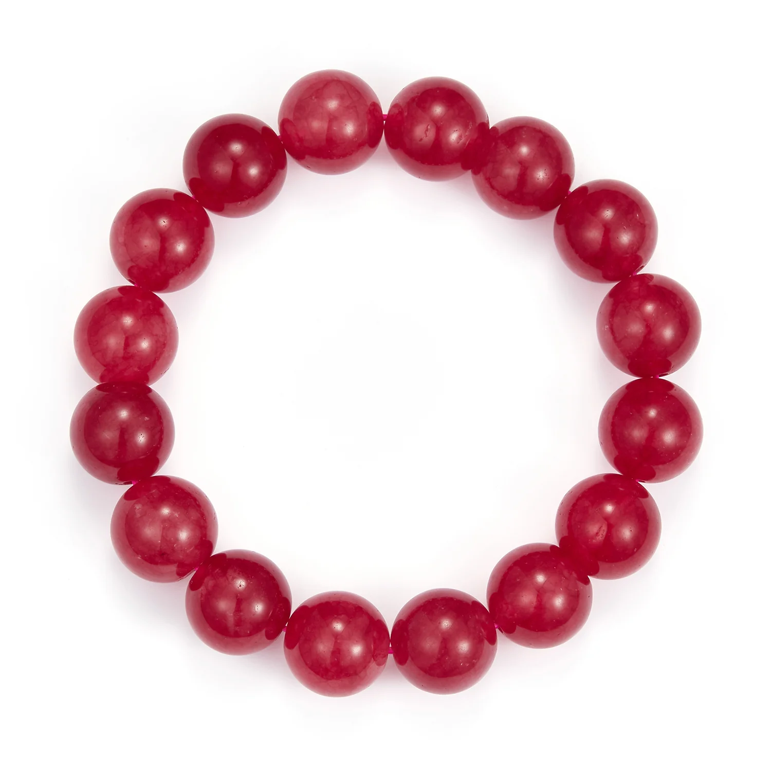 LuvaLu Jewellery - Celeste Red armbånd, 12 mm/17 cm - Elastik