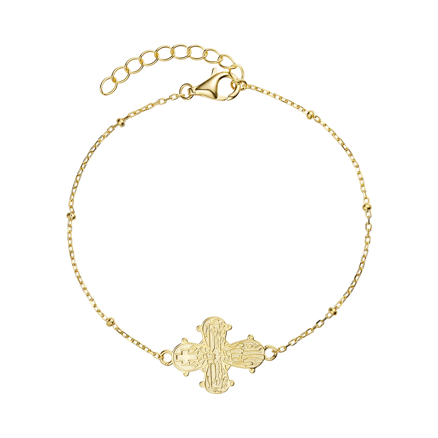 Luvalu Jewellery - Dagmarkors armbånd, 16+3 cm - Forgyldt sølv