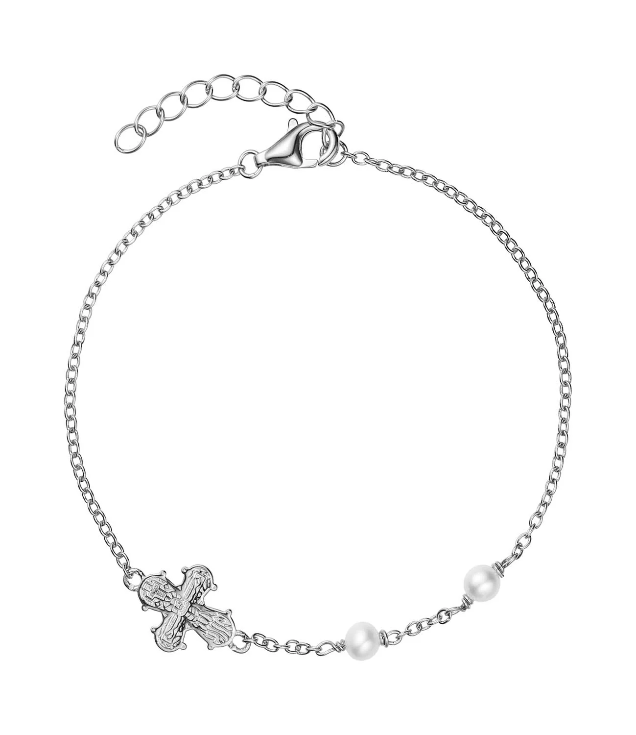 Luvalu Jewellery - Dagmarkors pearl armbånd, 16+3 cm - Sølv