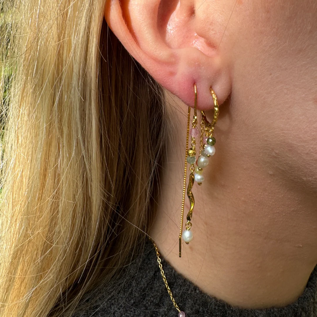 LuvaLu Jewellery - Dahlia Cirkus øreringe - Forgyldt sølv - Image 5