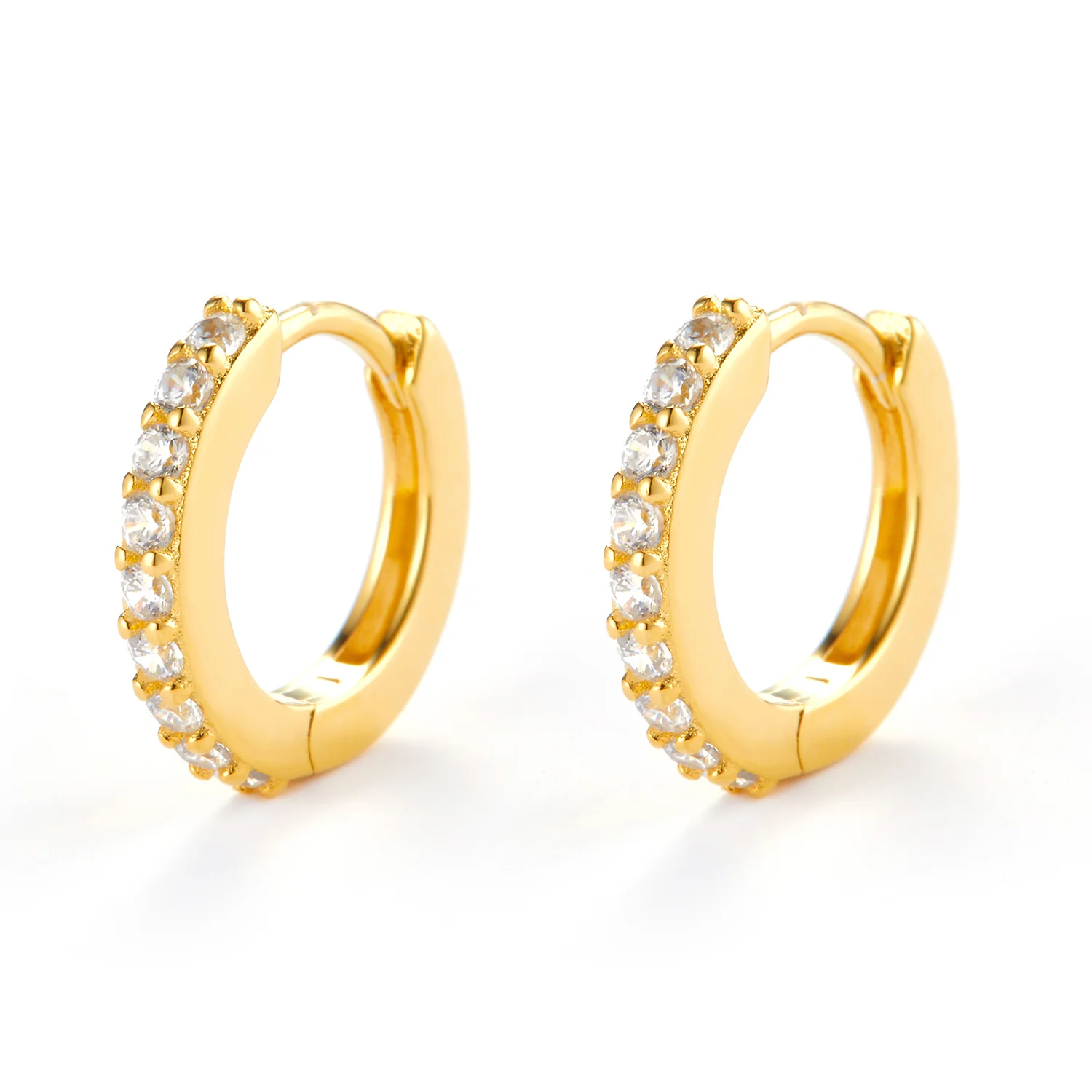 LuvaLu Jewellery - Drancy Medium creoler m. cz - Forgyldt sølv