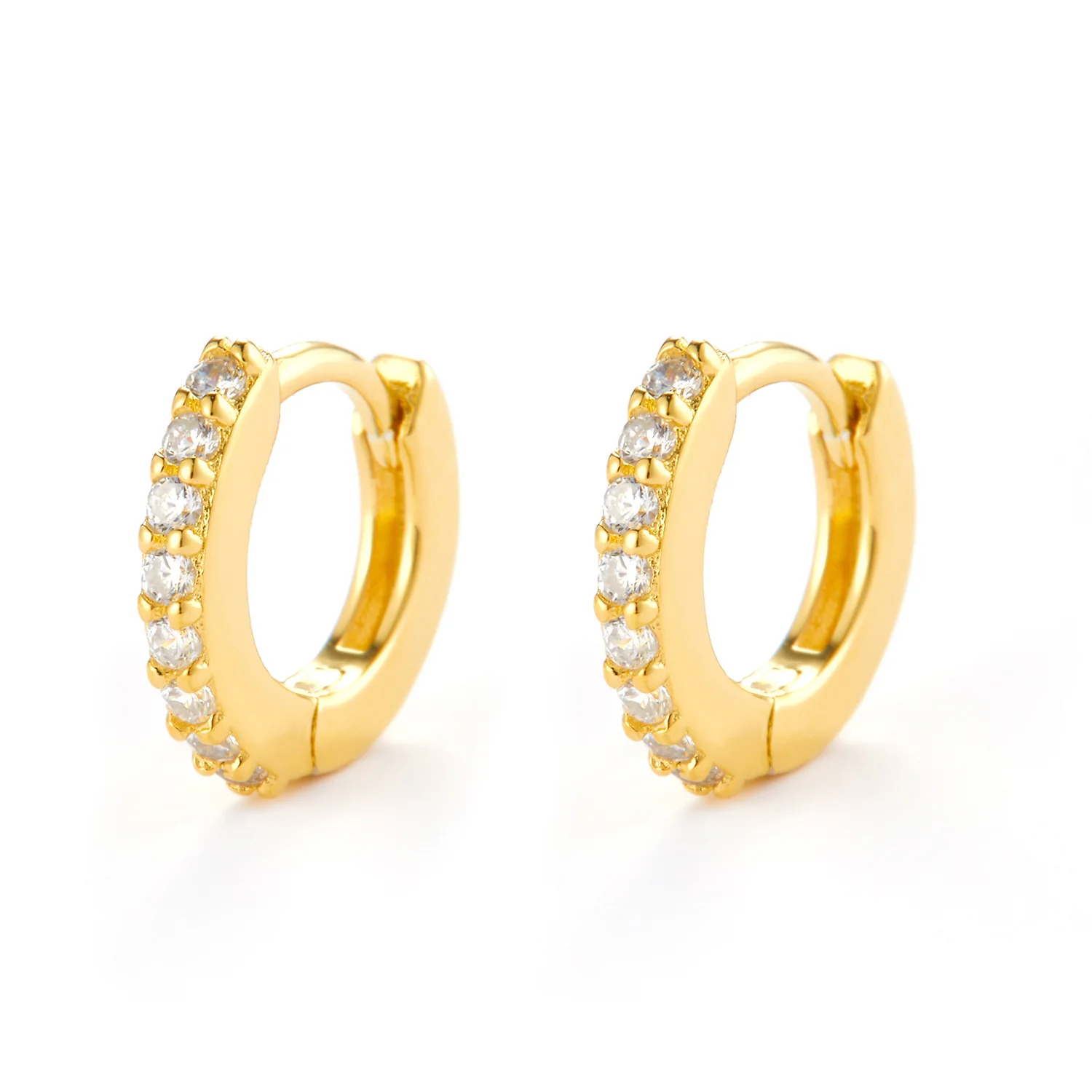 LuvaLu Jewellery - Drancy Small creoler m. cz - Forgyldt sølv