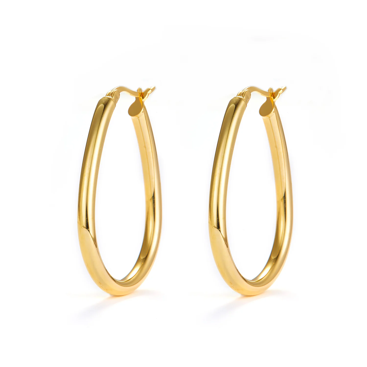 LuvaLu Jewellery - Essence Hoops øreringe - Forgyldt sølv
