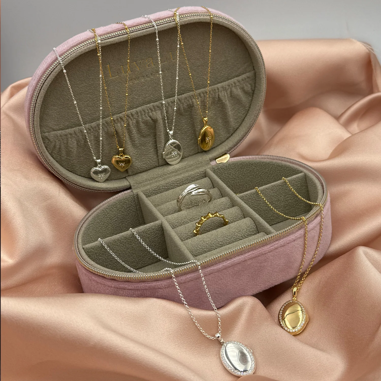 LuvaLu Jewellery - Forever Pocket halskæde, zirkonia/42+3 cm - Sølv - Image 6