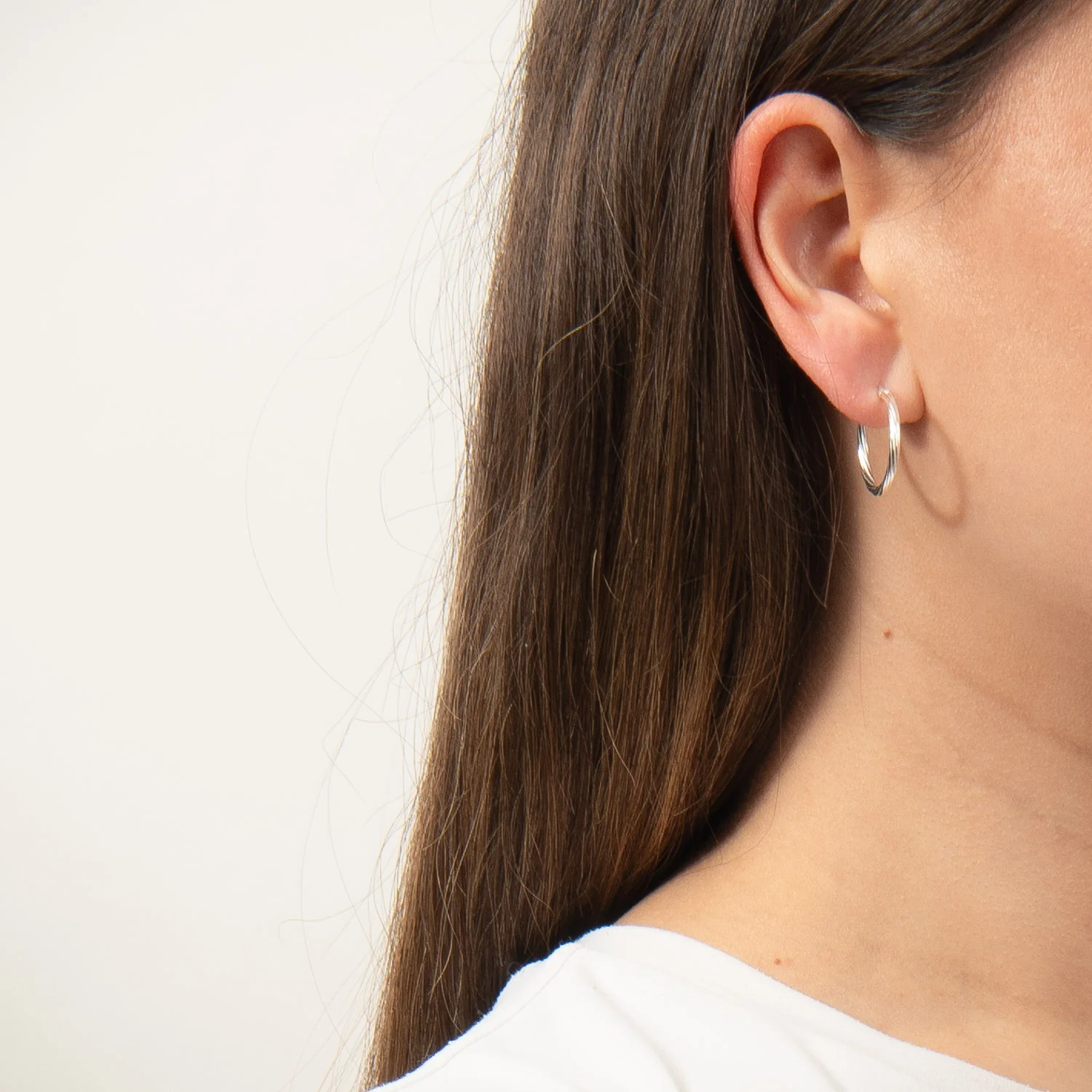 LuvaLu Jewellery - Halo Hoops øreringe, 20 mm - Sølv - Image 2
