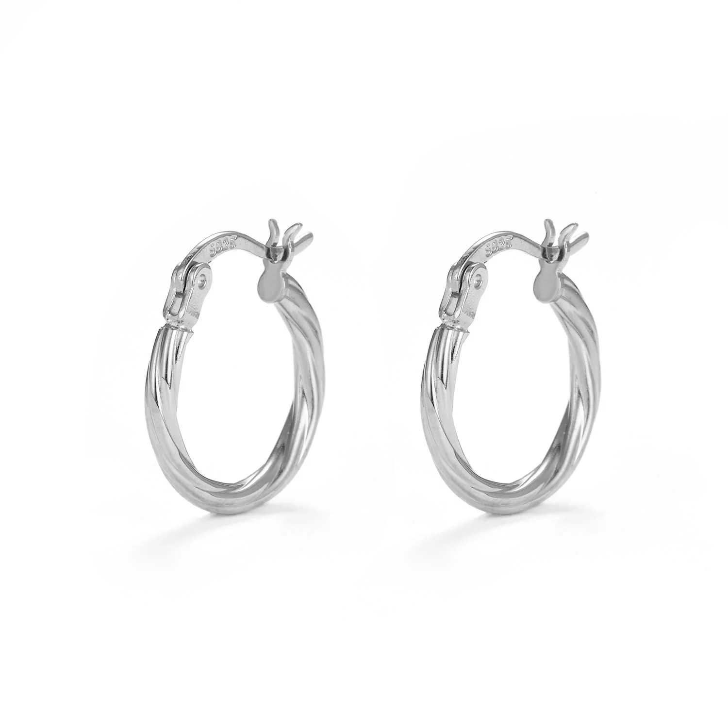 LuvaLu Jewellery - Halo Hoops Small øreringe, 15 mm - Sølv