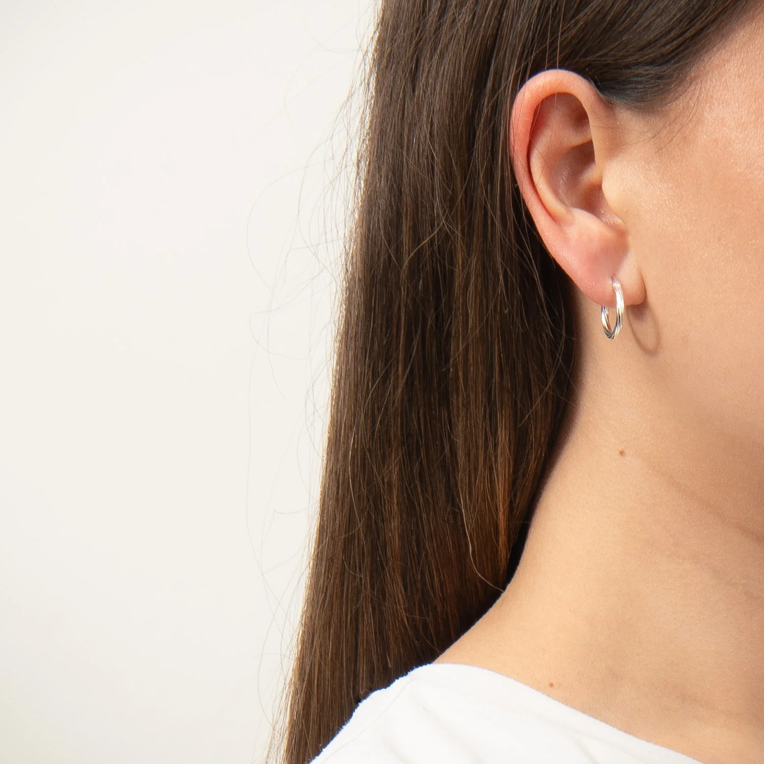 LuvaLu Jewellery - Halo Hoops Small øreringe, 15 mm - Sølv - Image 2