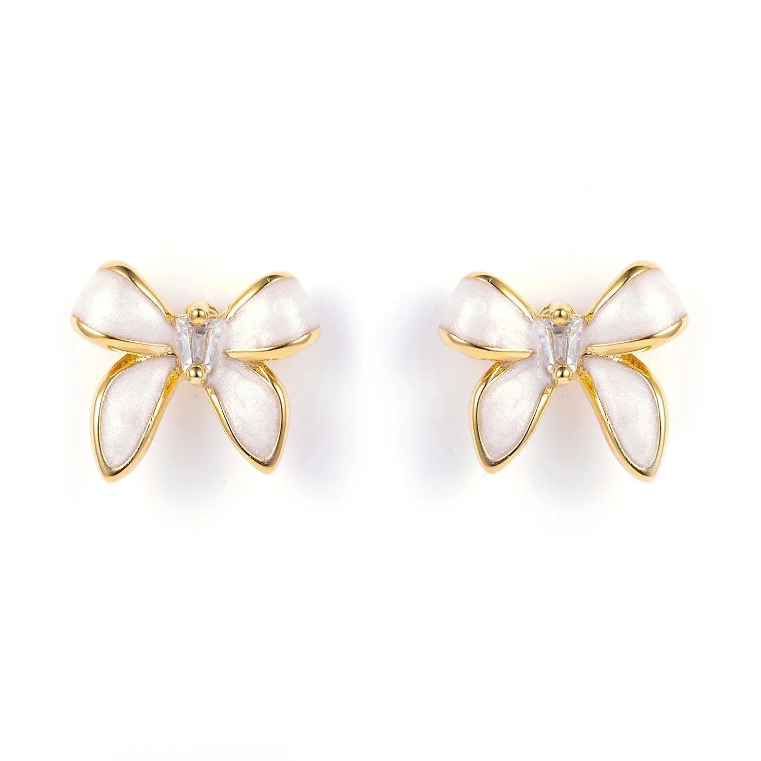 LuvaLu Jewellery - Lace ørestikker - Forgyldt sølv