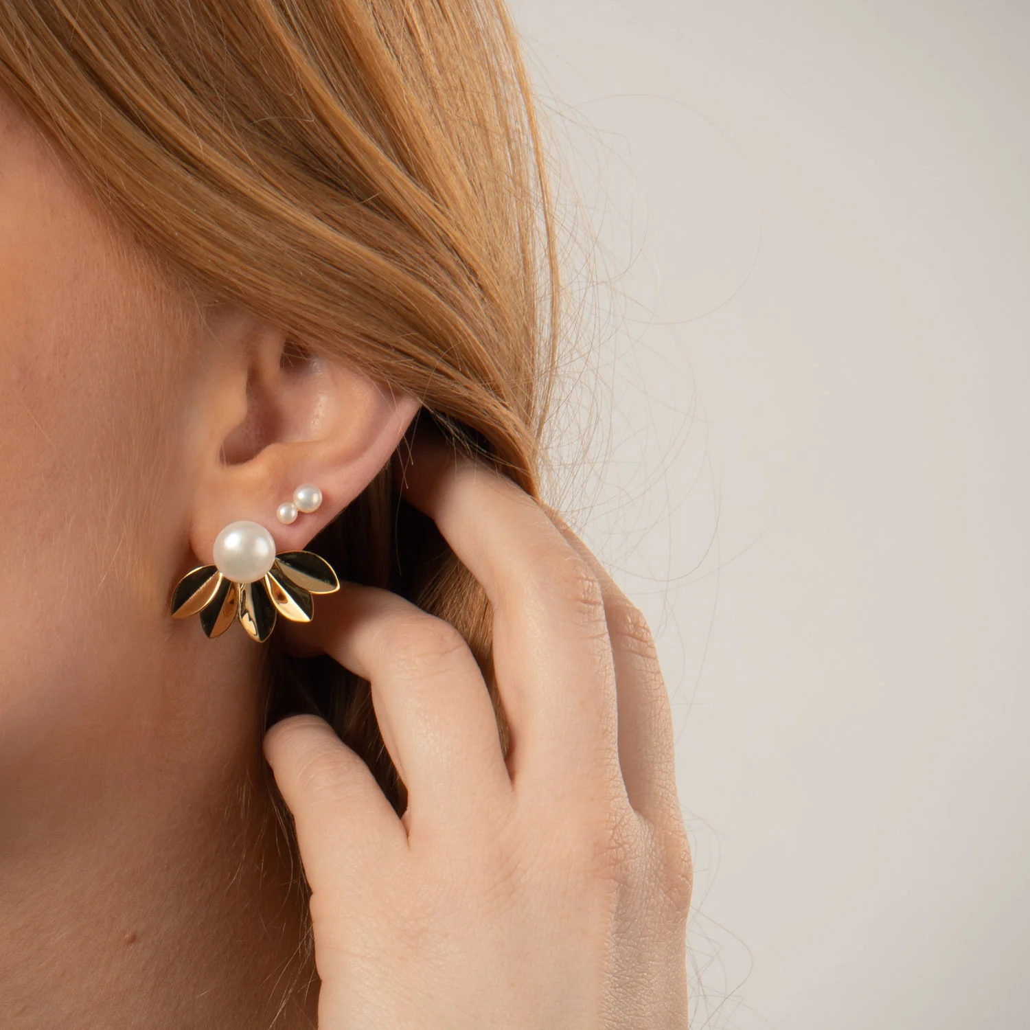 LuvaLu Jewellery - Limoges Big ørestikker - Forgyldt sølv - Image 3