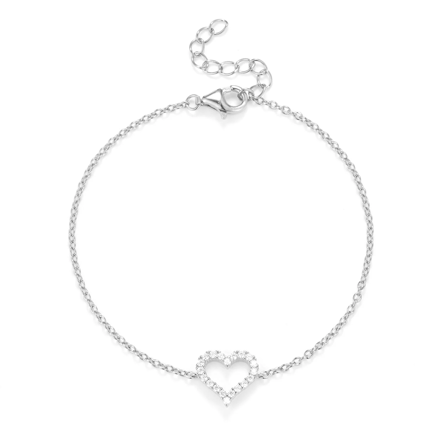 LuvaLu Jewellery – Love armband, 16+3 cm – Sølv