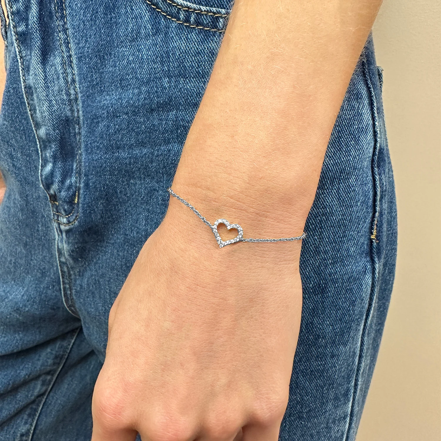 LuvaLu Jewellery – Love armband, 16+3 cm – Sølv - Image 3