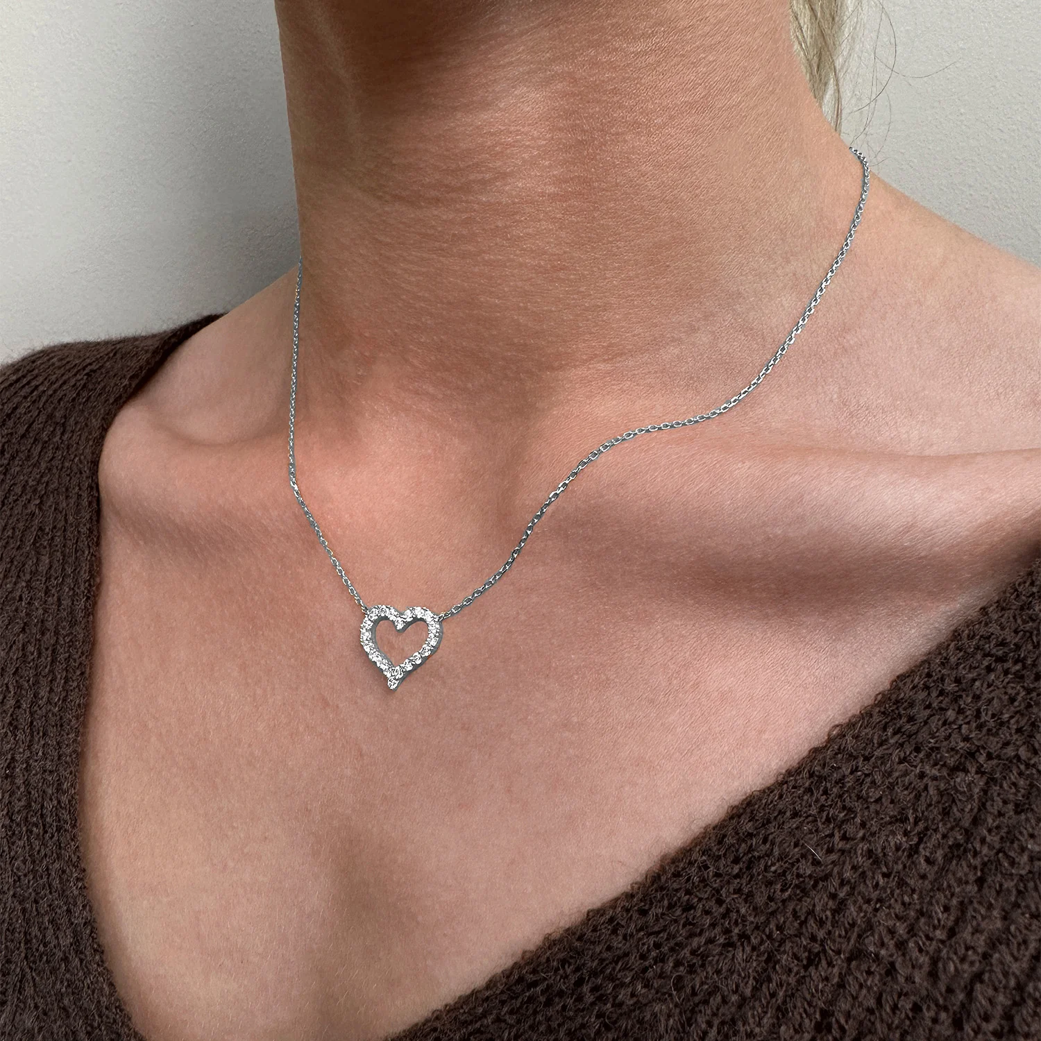 LuvaLu Jewellery – Love halskæde, 40+3 cm - Sølv - Image 4