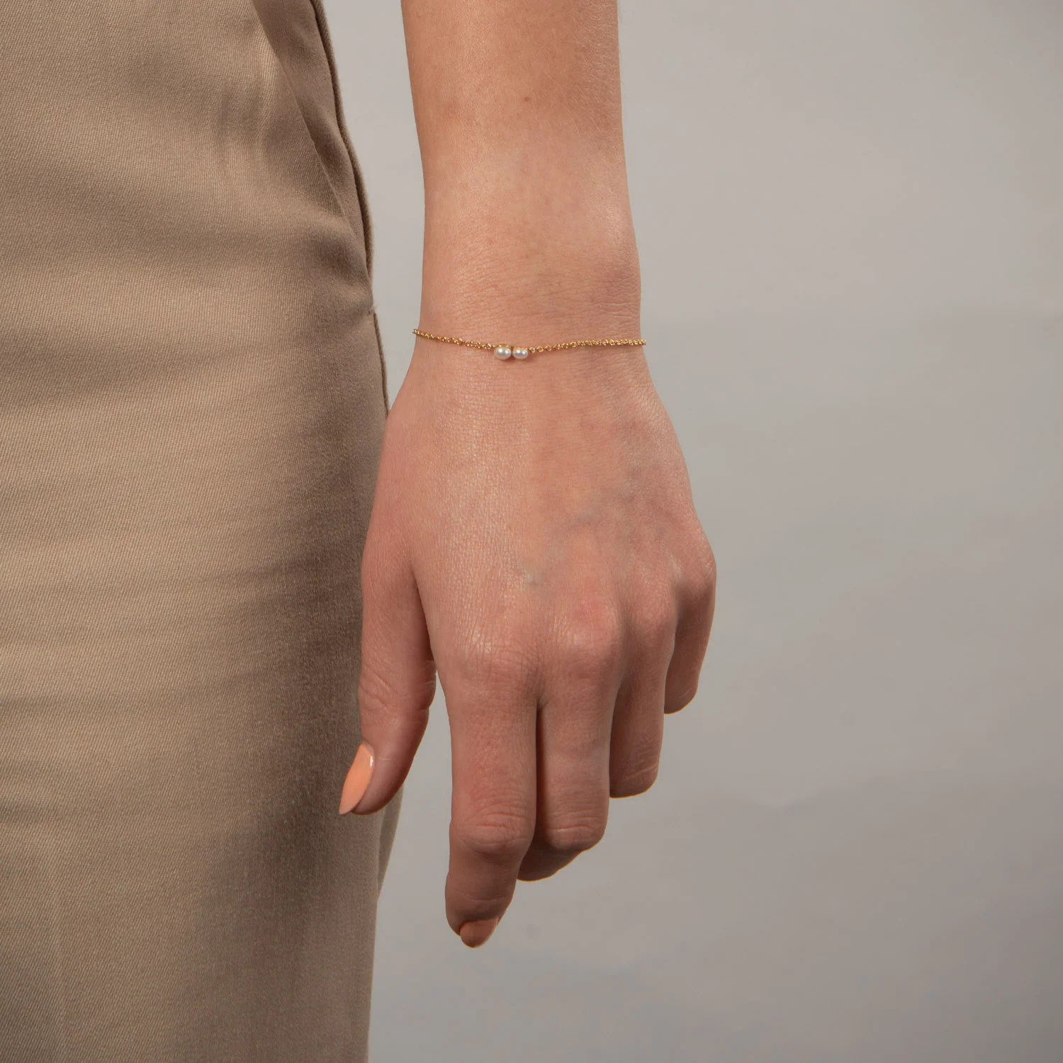 LuvaLu Jewellery - Pearly Drops armbånd - Forgyldt sølv - Image 2