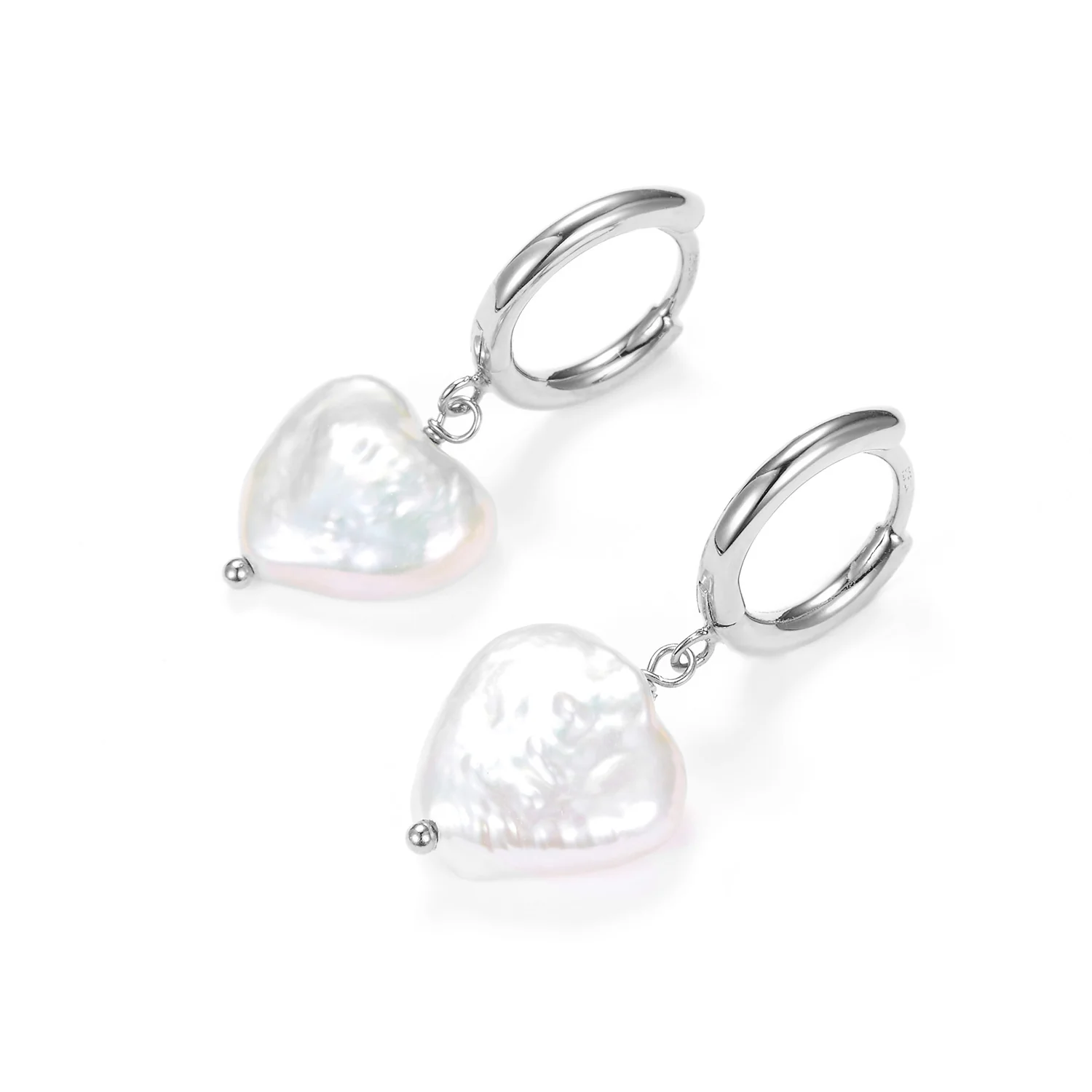 LuvaLu Jewellery - Pearly Heart øreringe - Sølv