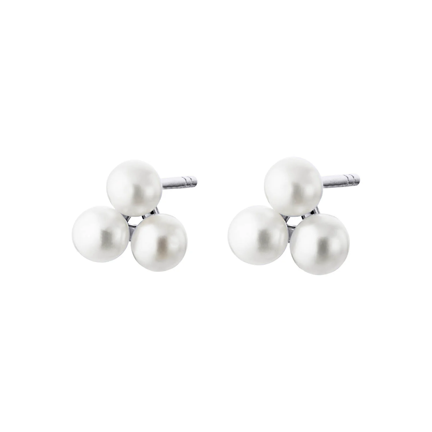 LuvaLu Jewellery - Pearly Three ørestikker - Sølv