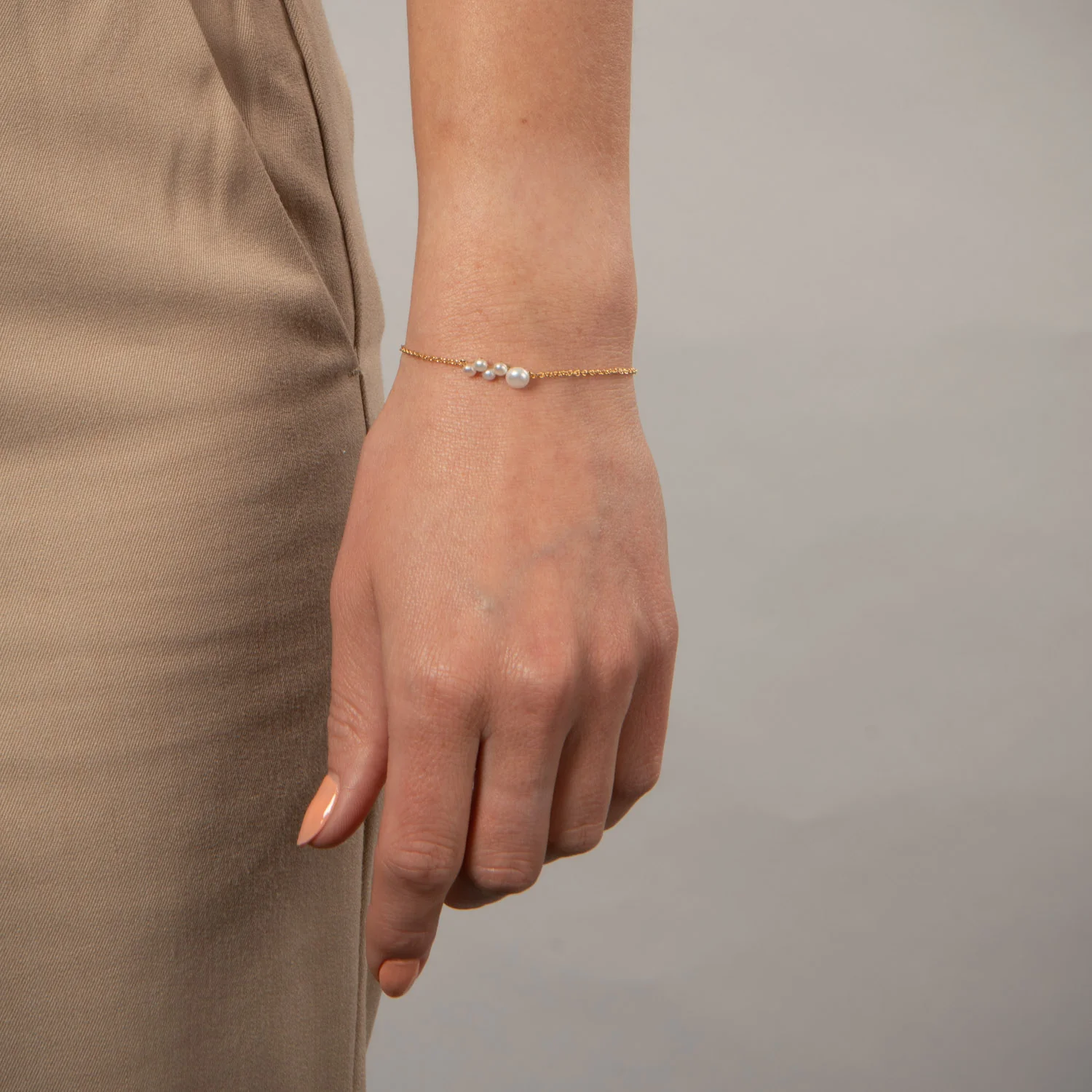 LuvaLu Jewellery - Pearly Wave armbånd - Forgyldt sølv - Image 2