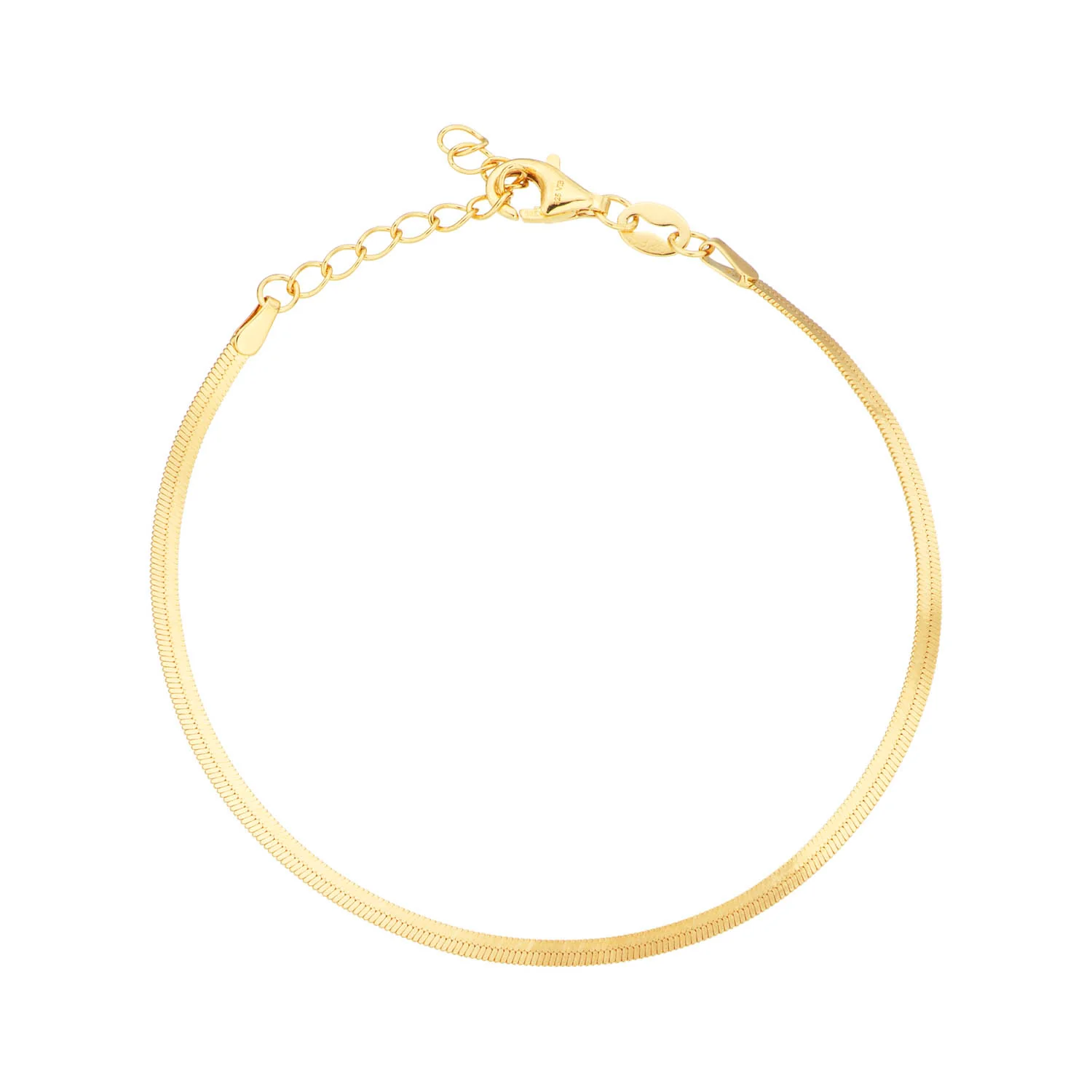 LuvaLu Jewellery - Petit Évry armbånd, 16+3cm - Forgyldt sølv