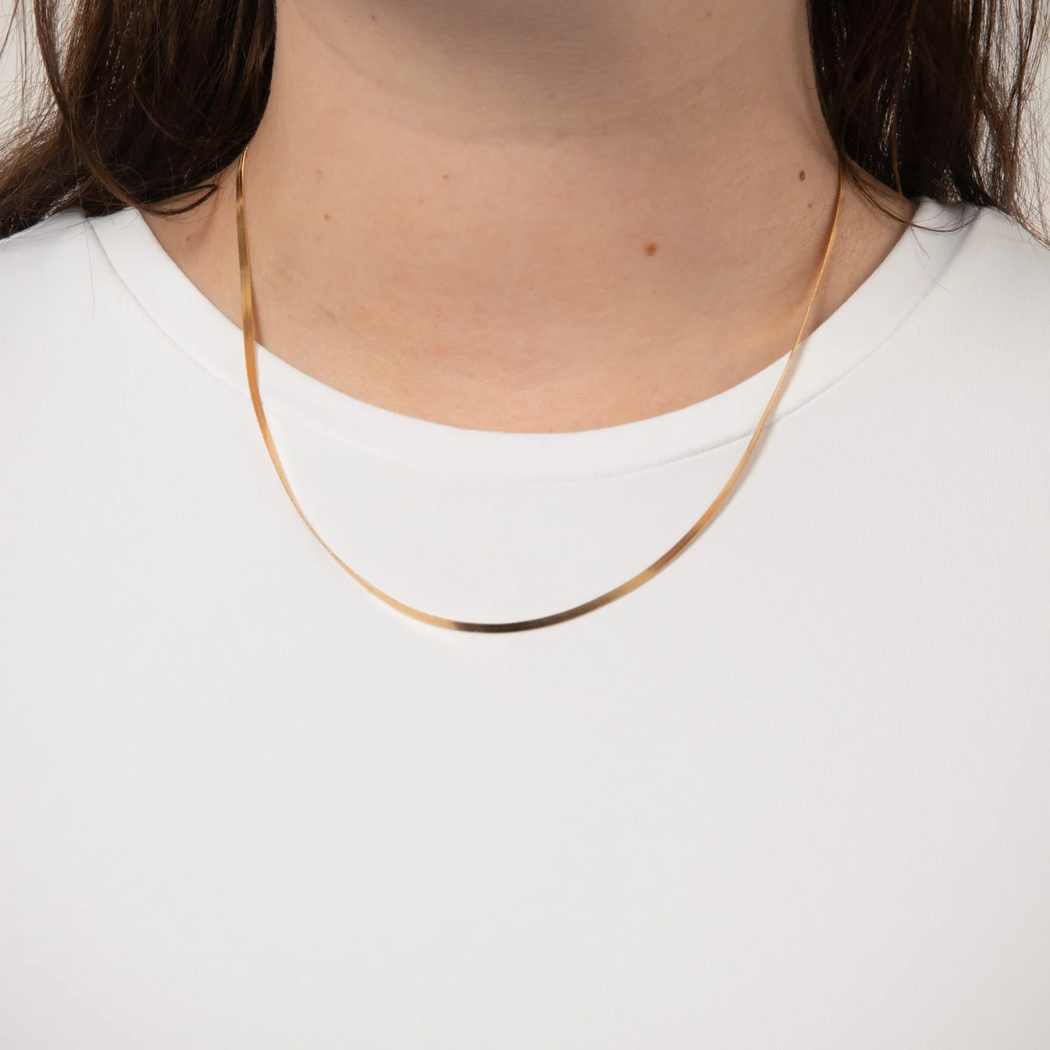 LuvaLu Jewellery - Petit Évry halskæde, 45+3cm - Forgyldt sølv - Image 2