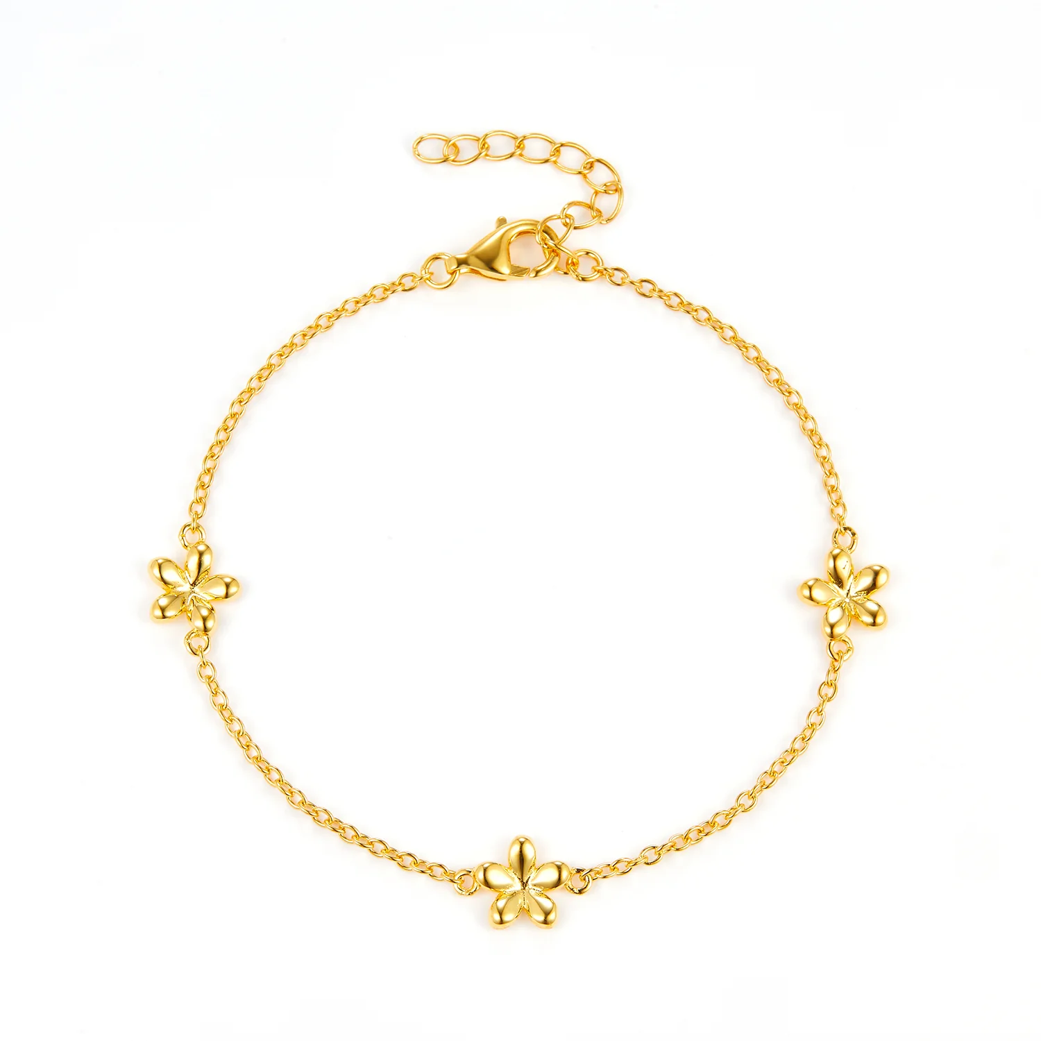 LuvaLu Jewellery - Petunia armbånd, 16+3 cm - Forgyldt sølv