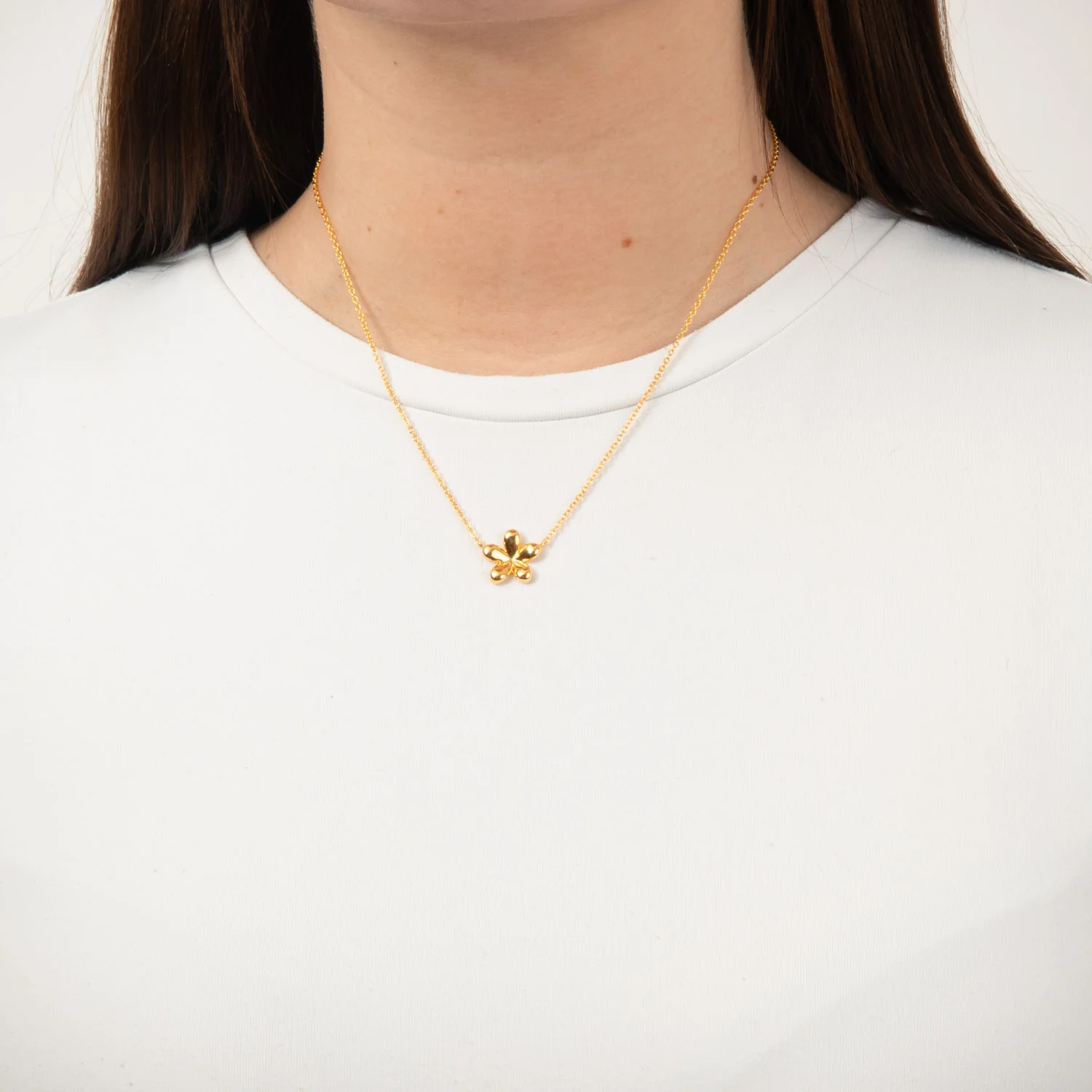 LuvaLu Jewellery - Petunia halskæde, 42+3 cm - Forgyldt sølv - Image 2