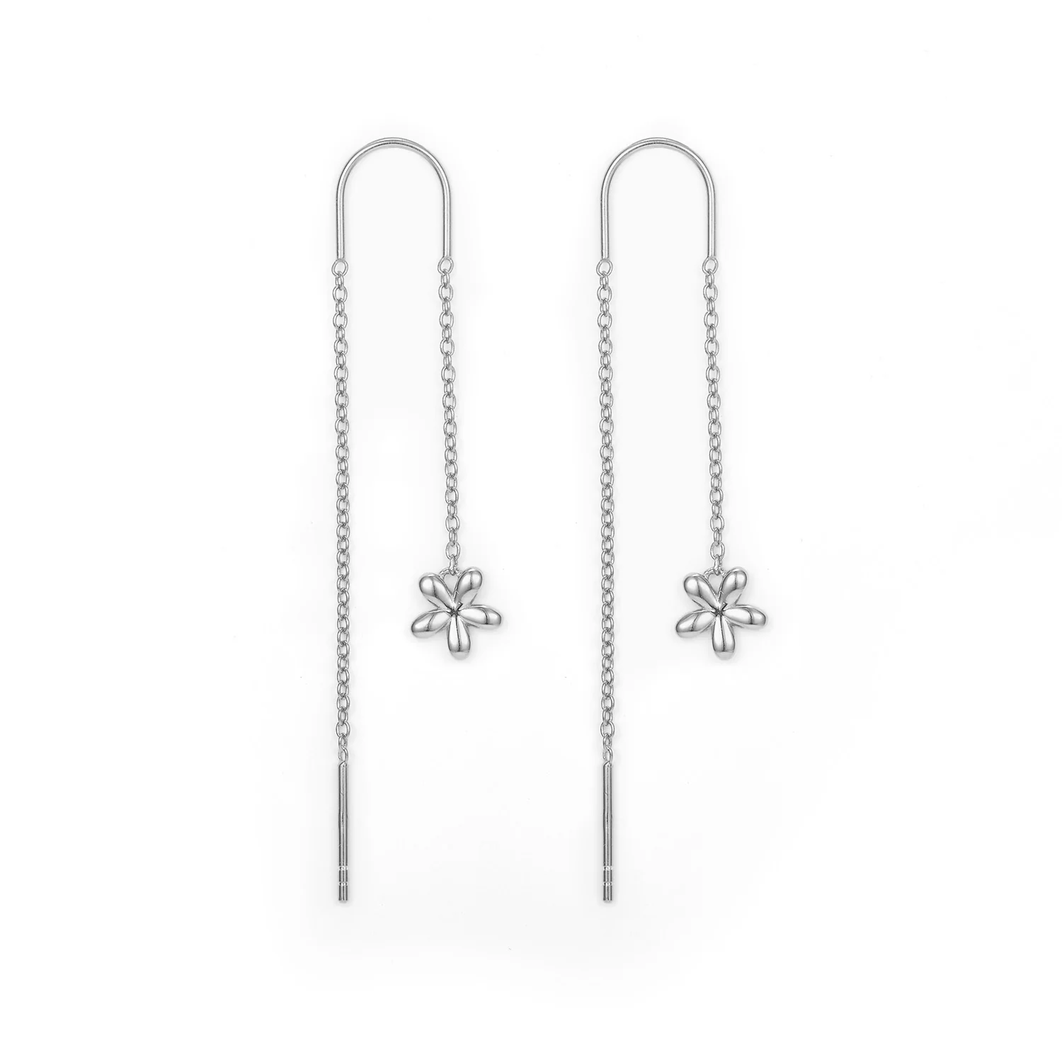 LuvaLu Jewellery - Petunia ørekæder, 4 cm - Sølv