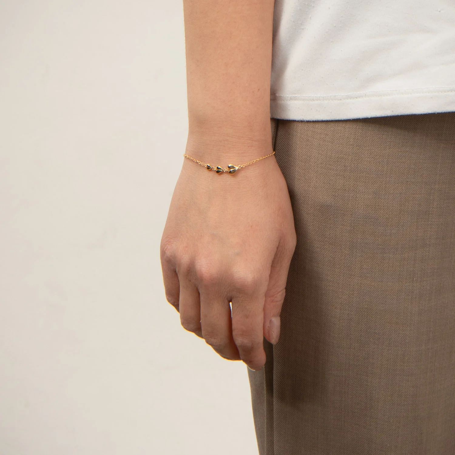 LuvaLu Jewellery - Philia Amore armbånd, 16+3 cm - Forgyldt sølv - Image 2