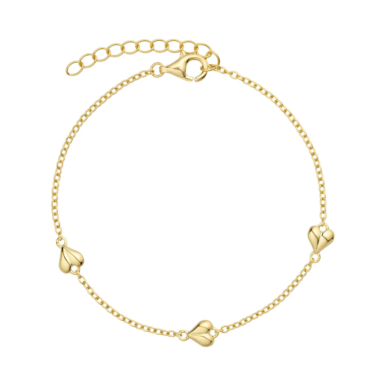 LuvaLu Jewellery - Philia armbånd, 16+3 cm - Forgyldt sølv