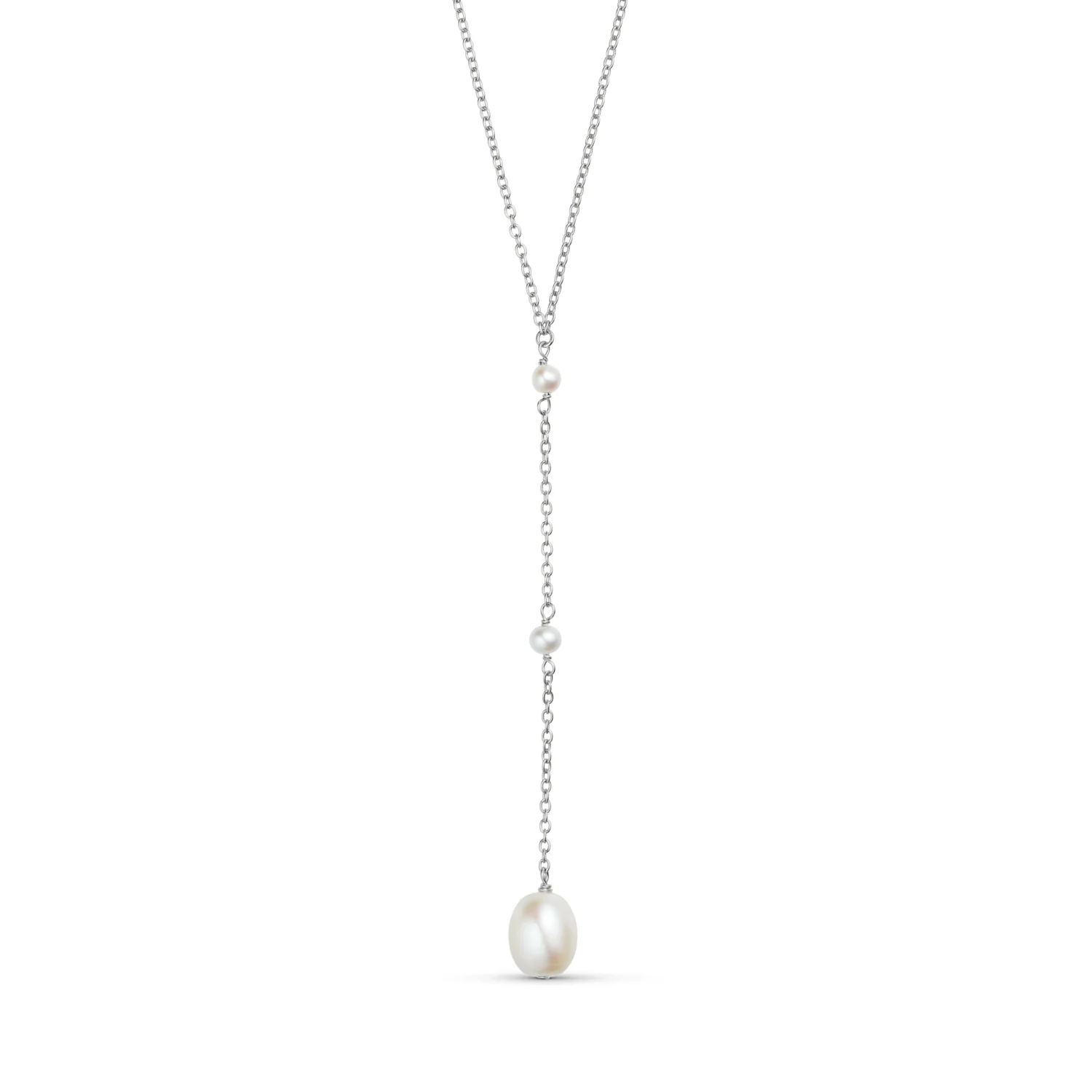 LuvaLu Jewellery - Pearly Holly halskæde, 42+3 cm - Sølv