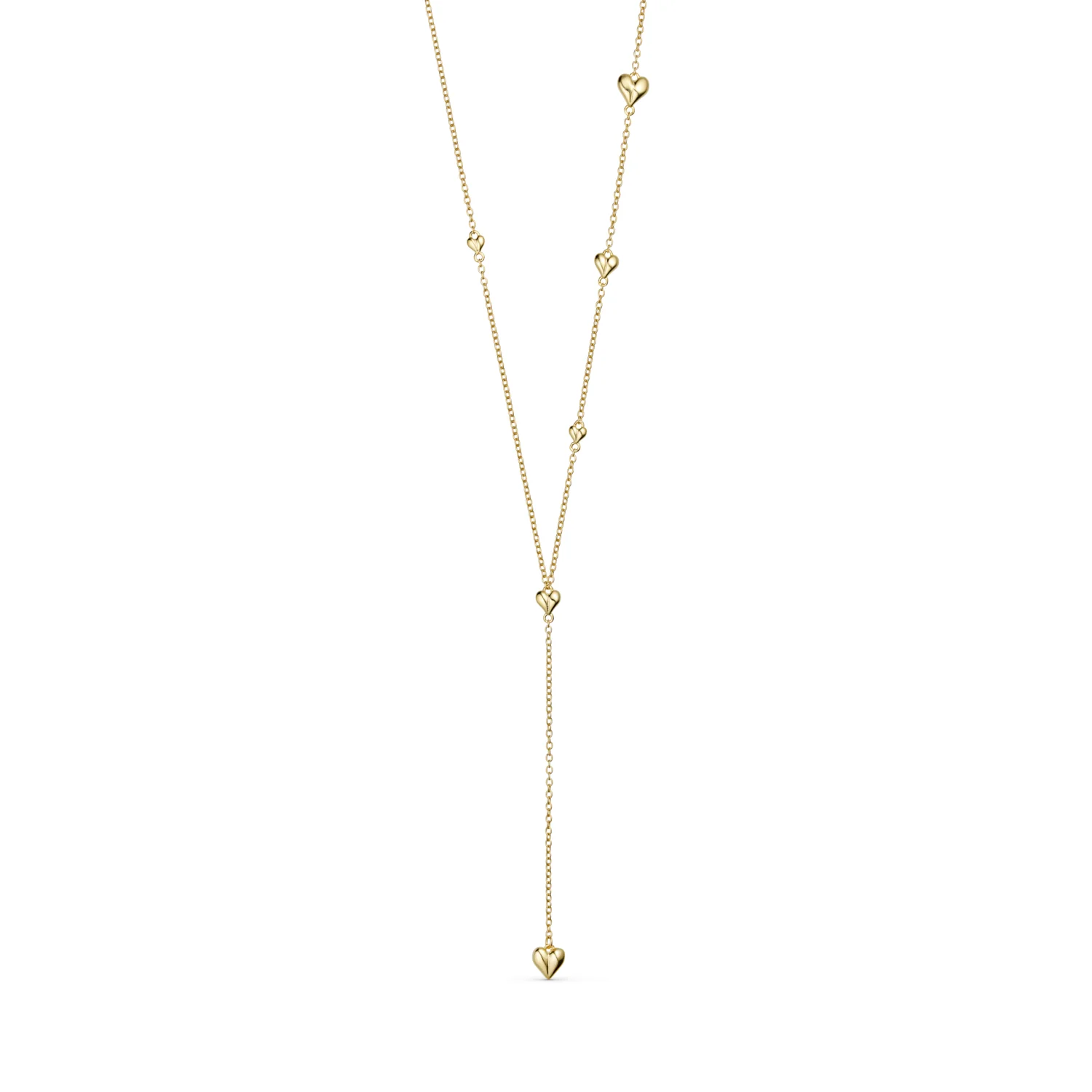 LuvaLu Jewellery - Philia Y-halskæde, 42+3 cm - Forgyldt sølv