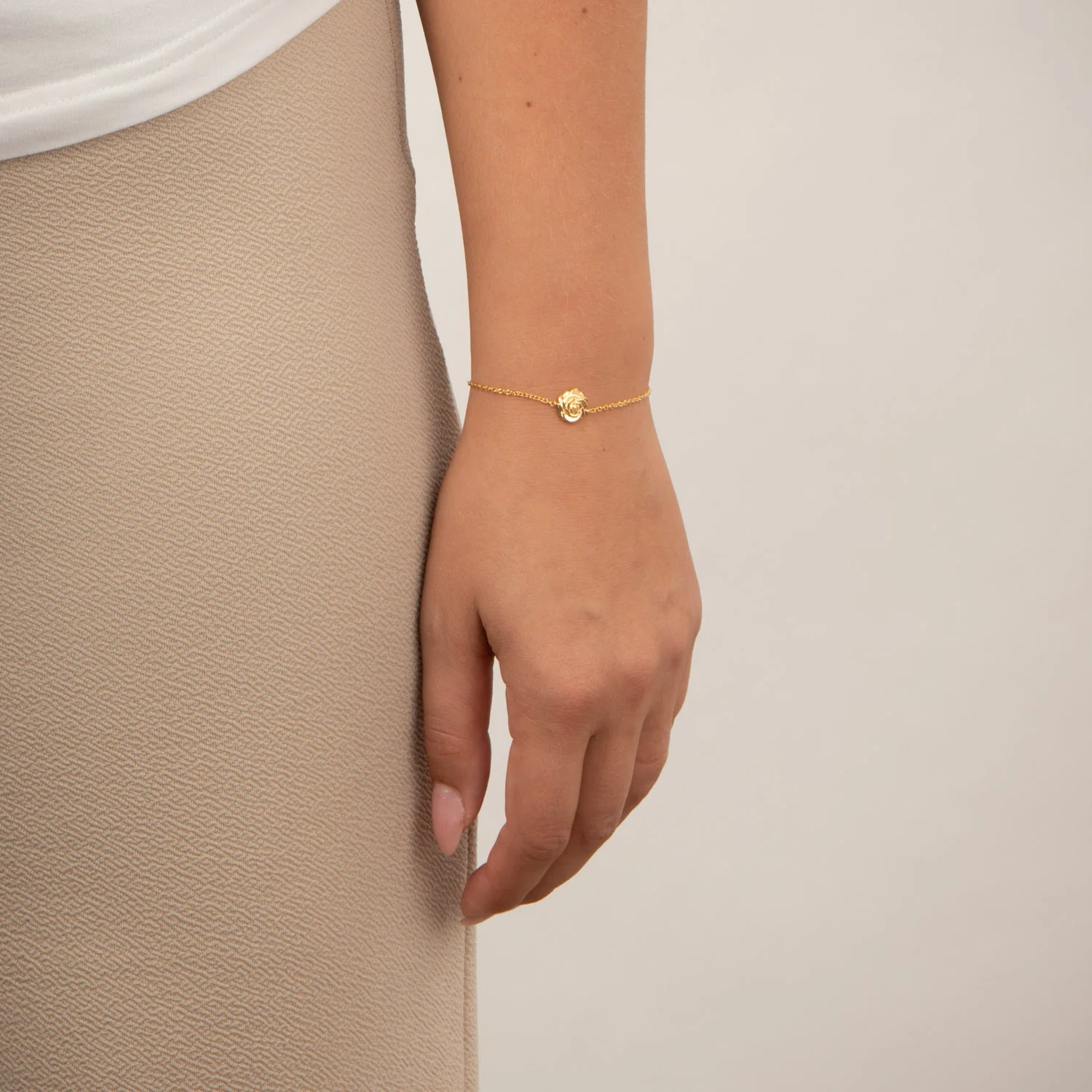 LuvaLu Jewellery - Rosie armbånd, 16+3 cm - Forgyldt sølv - Image 2