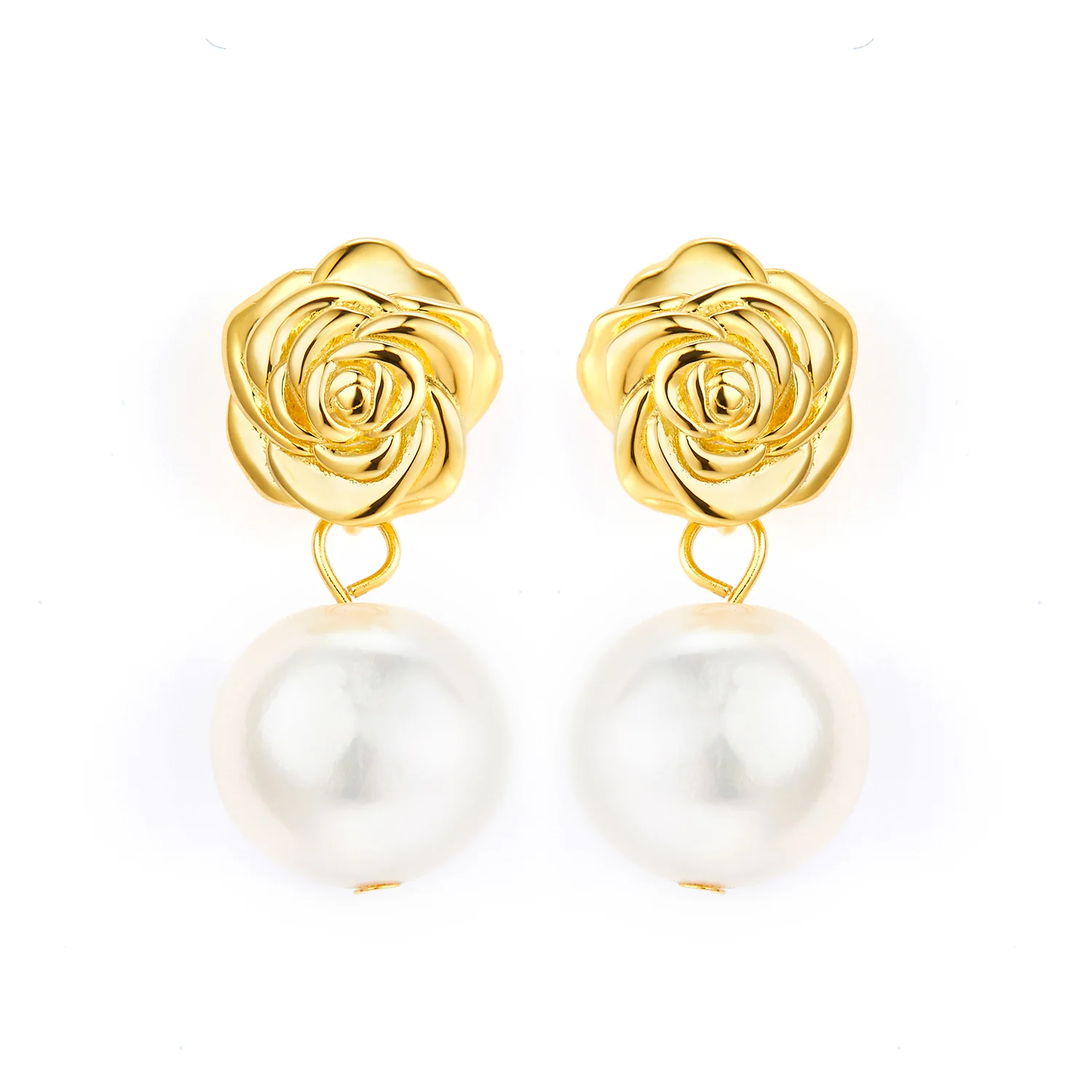 LuvaLu Jewellery - Rosie Pearl ørestikker - Forgyldt sølv