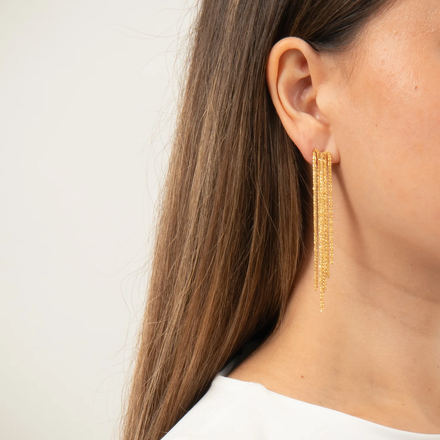 LuvaLu Jewellery - Roubaix Double øreringe - Forgyldt sølv - Image 2