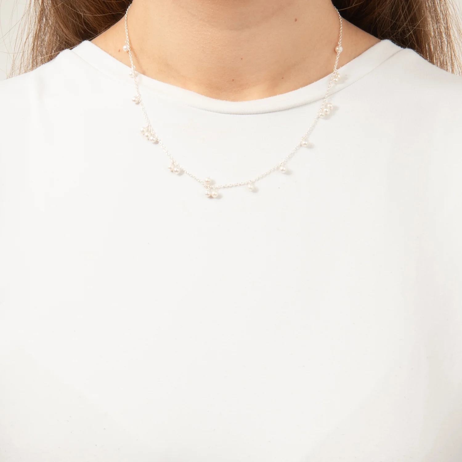 LuvaLu Jewellery - Saint-Étienne halskæde, 42+3 cm - Sølv - Image 2