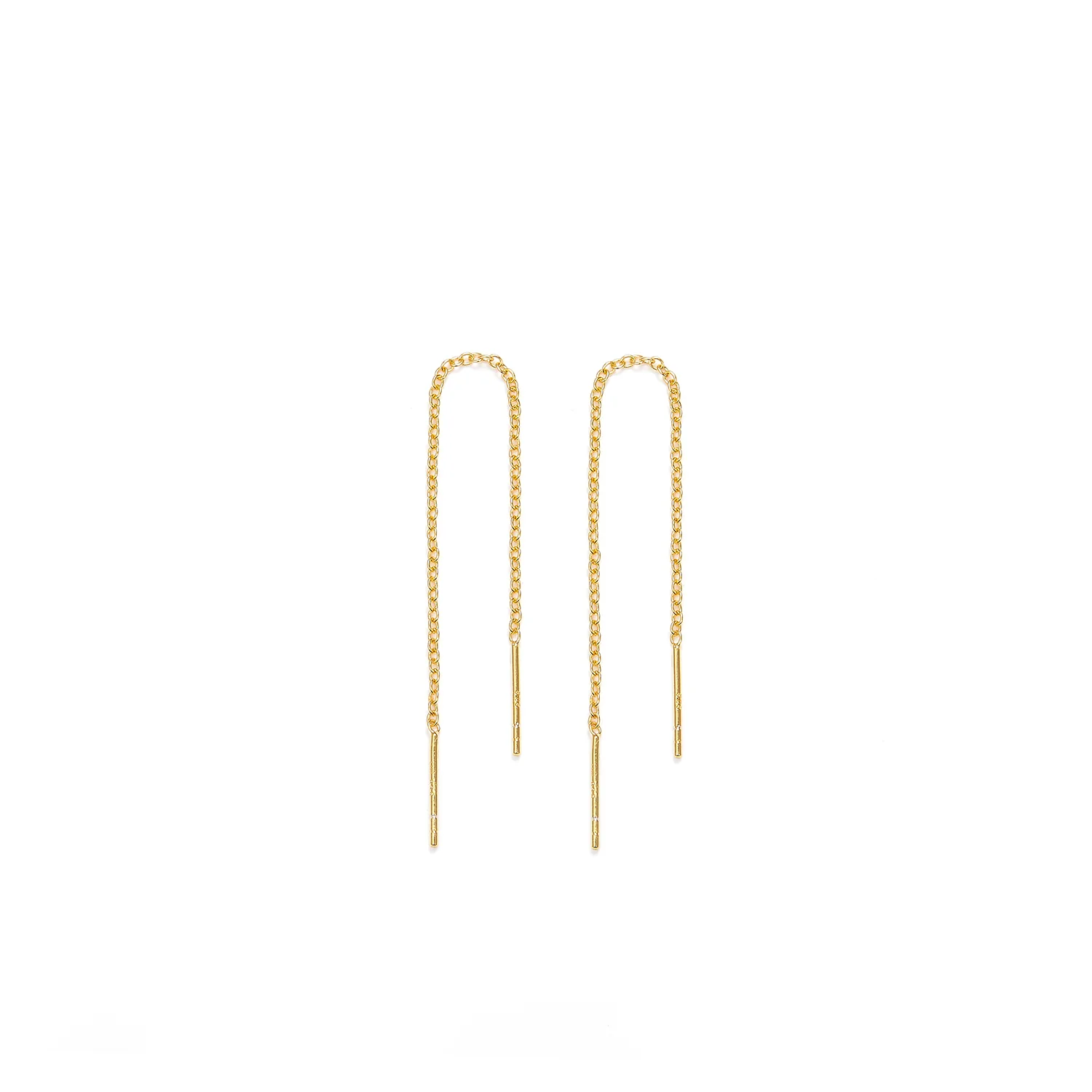 LuvaLu Jewellery - Tarbis ørekæder, 8 cm - Forgyldt - Sølv