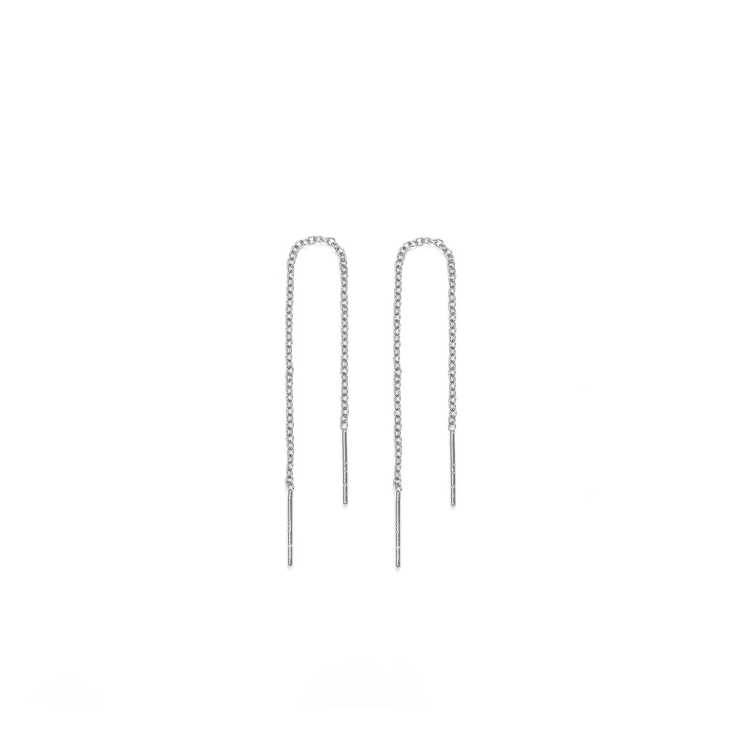LuvaLu Jewellery - Tarbis ørekæder, 8 cm - - Sølv