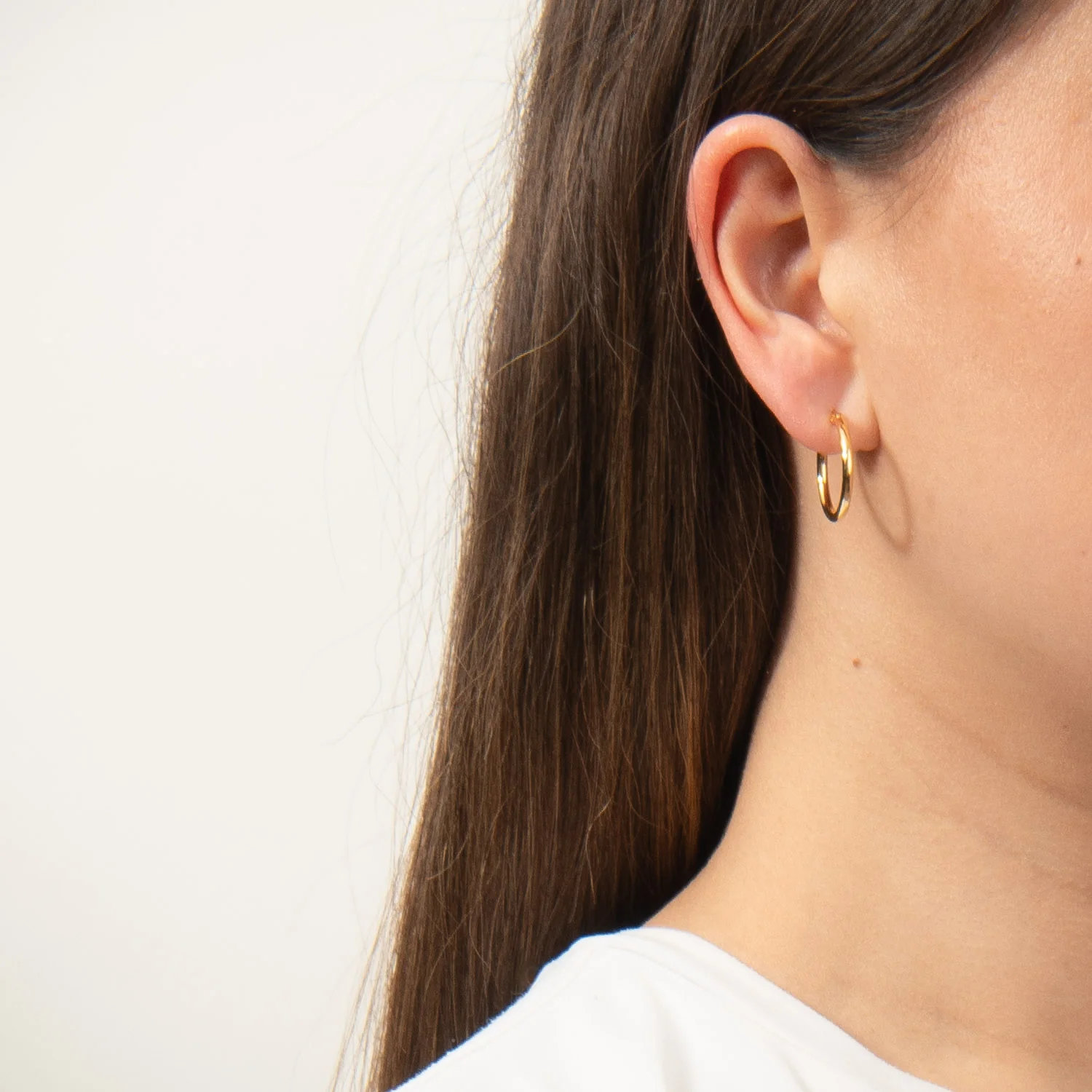 LuvaLu Jewellery - Vienna Hoops øreringe, 20 mm - Forgyldt sølv - Image 2